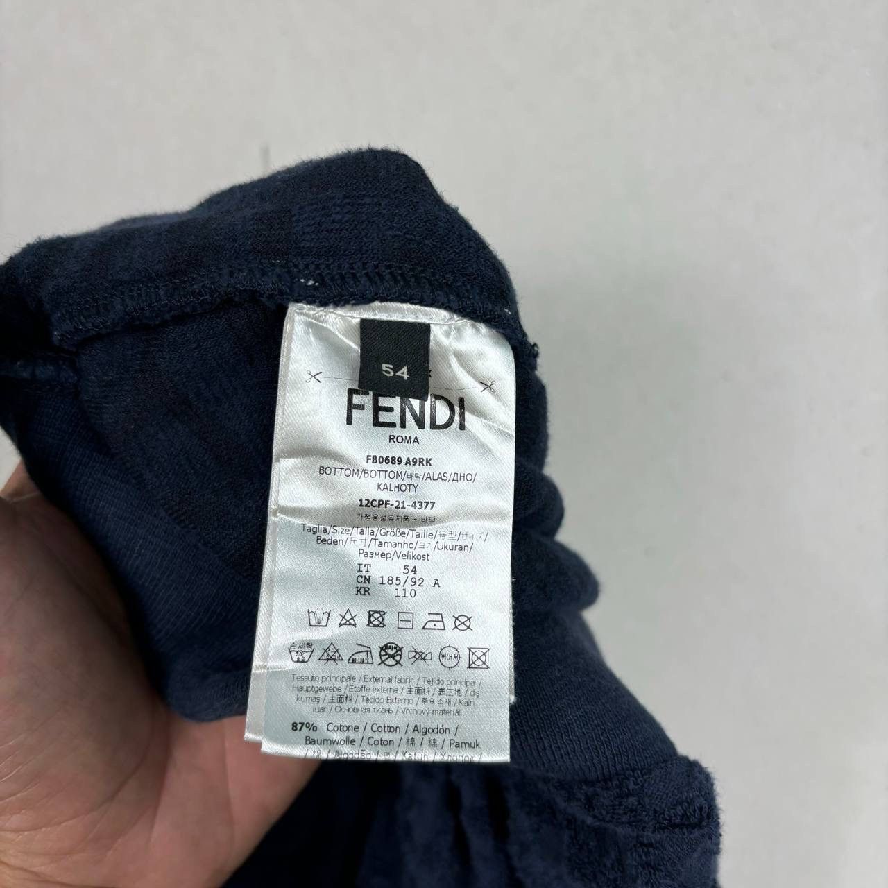 Fendi Fendi FF Monogram Terry Cloth Shorts Navy Blue 54 Size US 34 / EU 50 - 10 Thumbnail