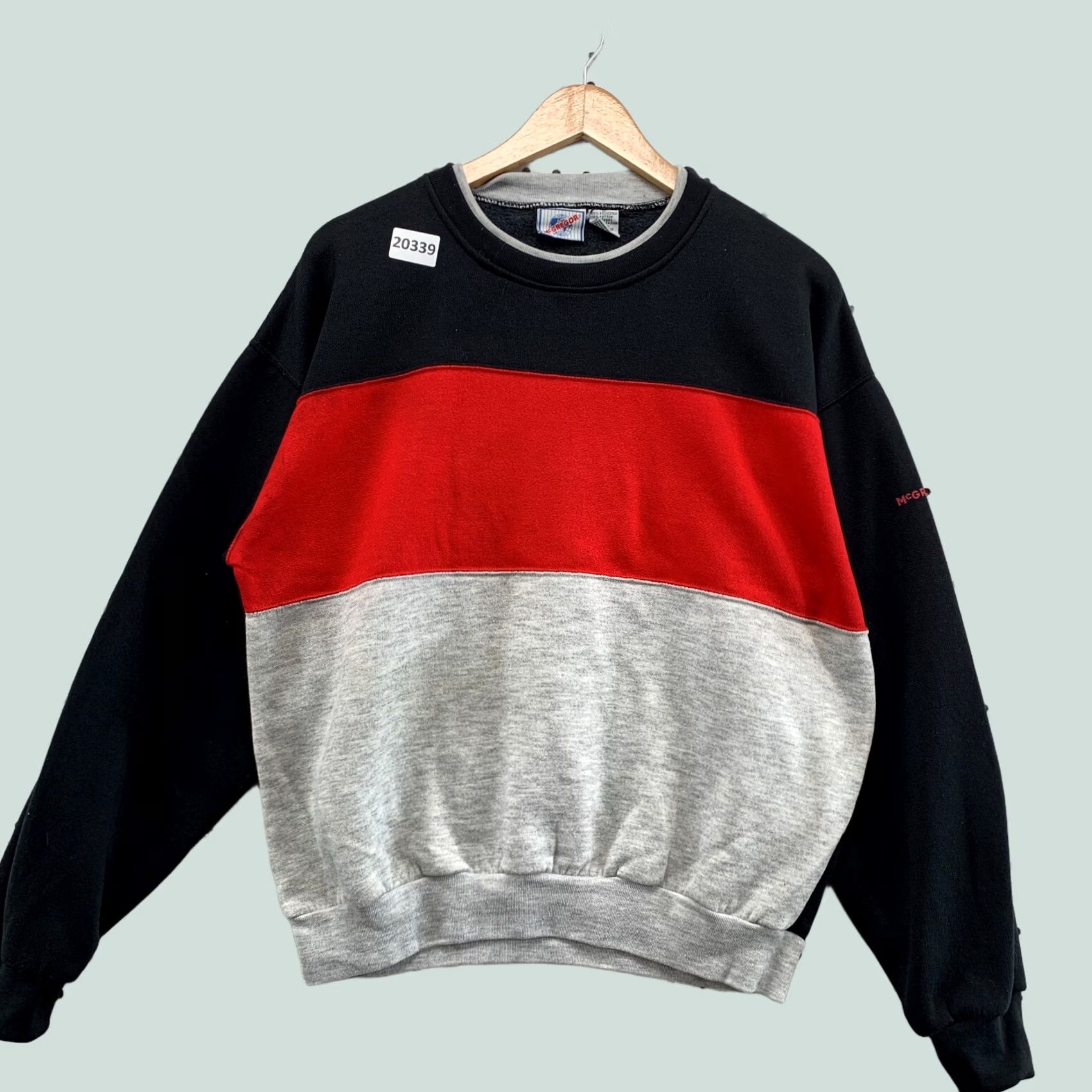 McGregor Vintage McGregor Striped Crewneck Sweatshirt - Large Black, Red, 23.5x26 - Mens Size US S / EU 44-46 / 1 - 1 Thumbnail