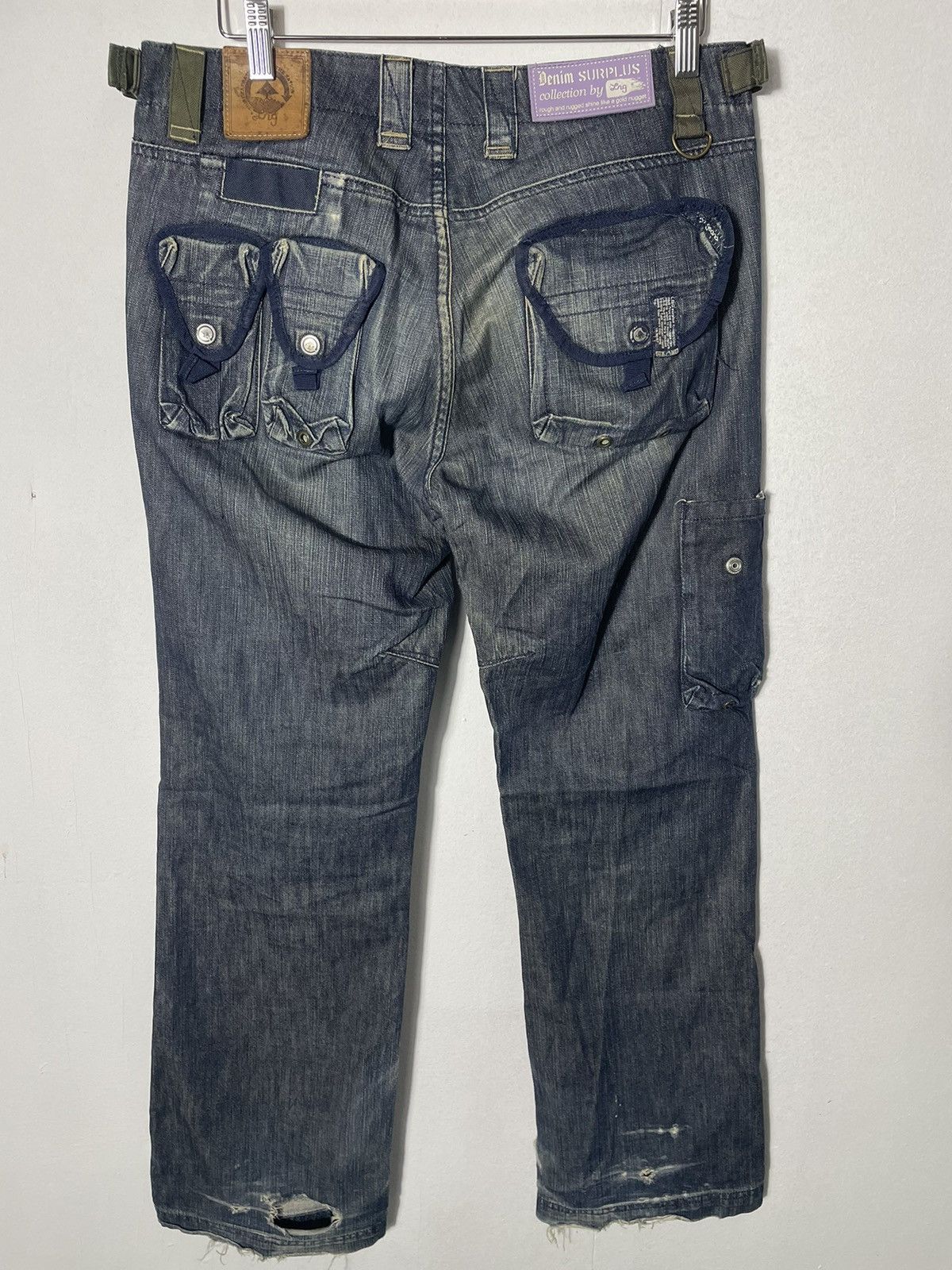 Japanese Brand LNG Multi Pockets Flair Cut Jeans Size US 35 - 8 Thumbnail