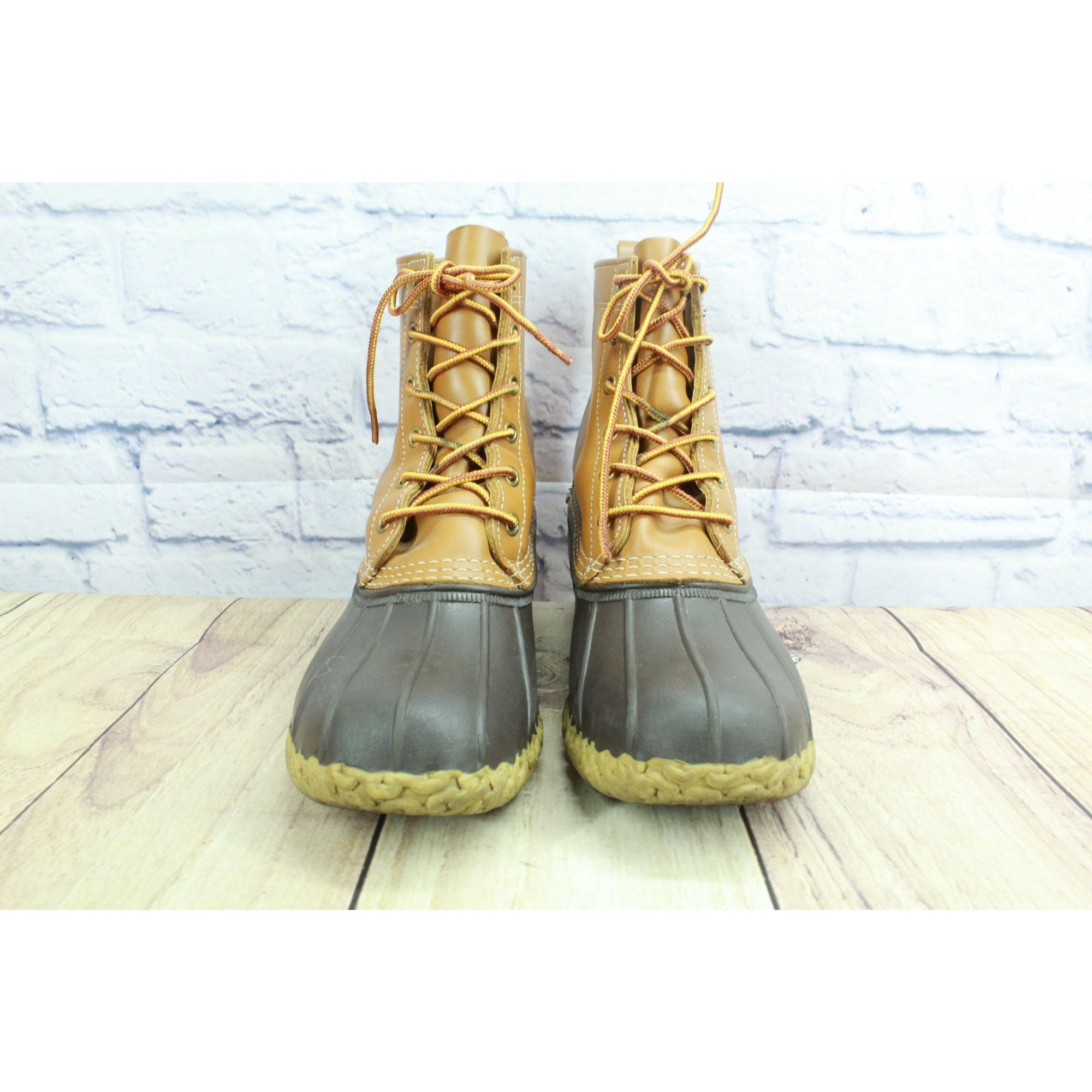 L.L. Bean LL Bean 8" Brown Leather Lace-Up Duck Boots Women's Size 7 Size US 7 / IT 37 - 4 Thumbnail