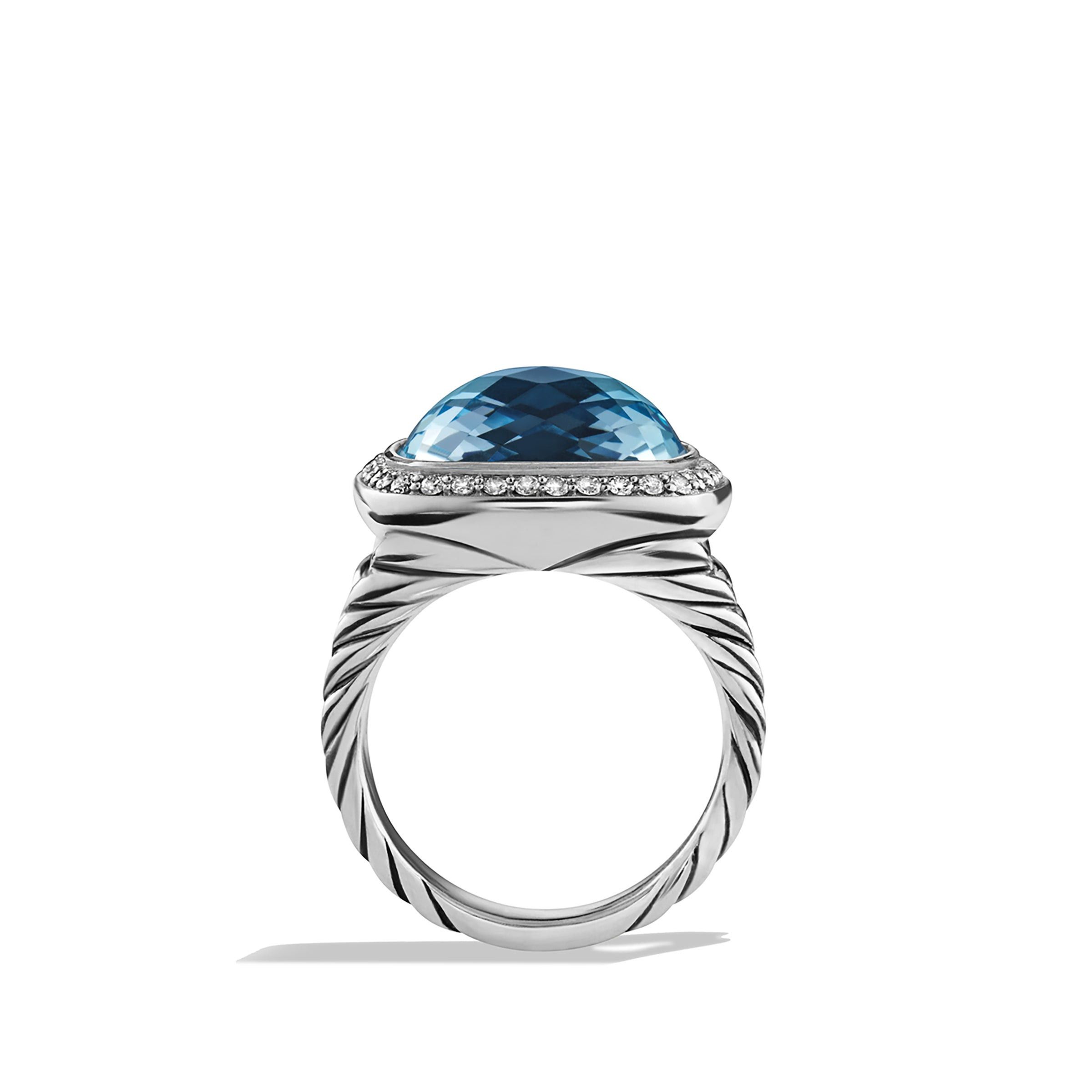 David Yurman o1w1db10525 R12454D Ring in Silver with Topaz and Diamond Size ONE SIZE - 4 Thumbnail
