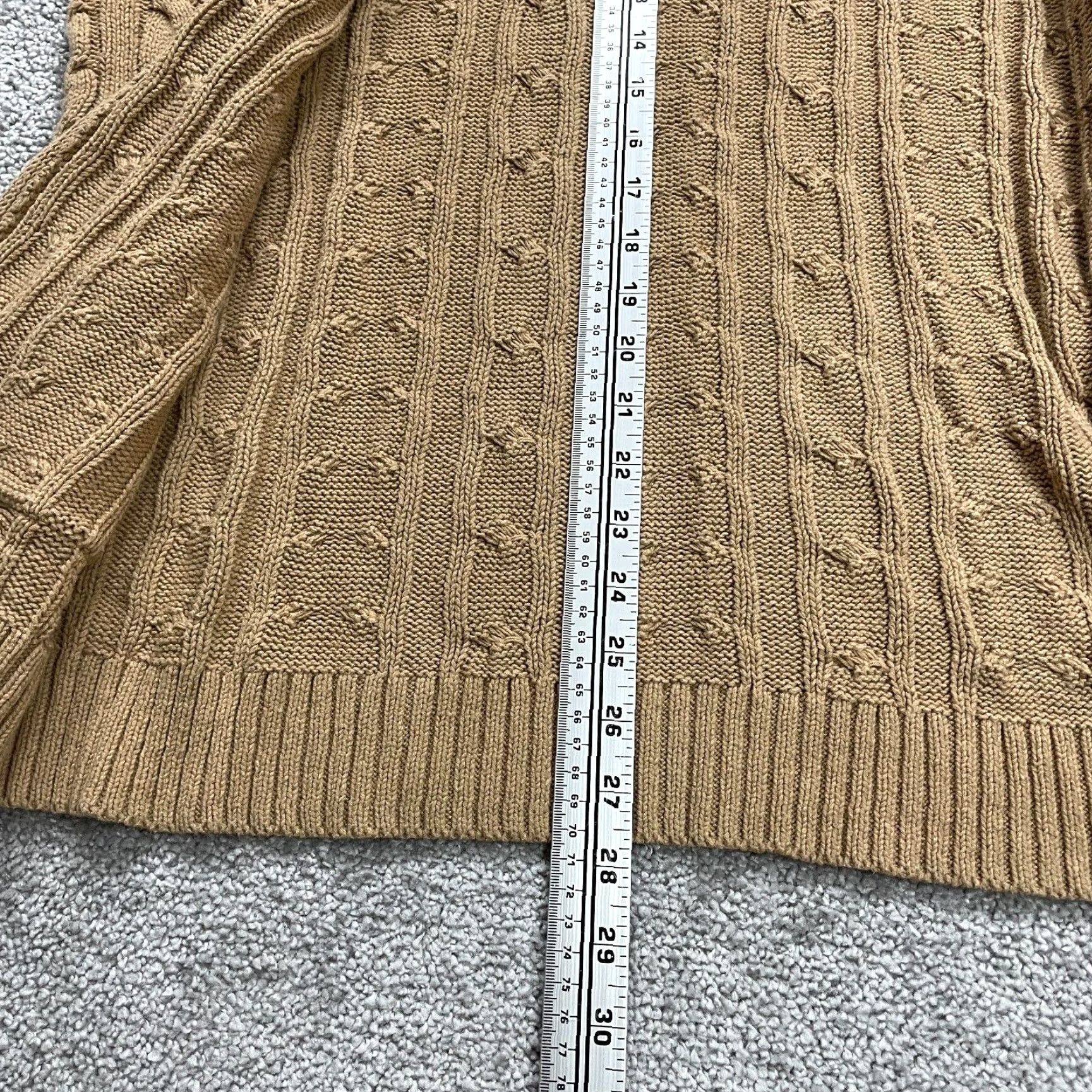 Chaps VINTAGE CHAPS Open Vest Sweater Womens XL Brown Cable Knit Sleeveless Casual Size XL / US 12-14 / IT 48-50 - 7 Thumbnail