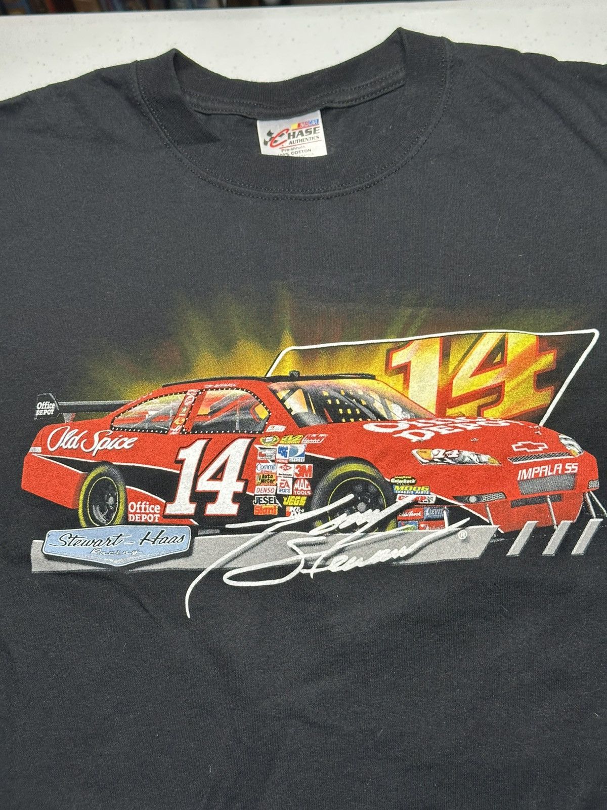 NASCAR Vtg Y2K Tony Stewart Nascar Racing T-shirt Size US M / EU 48-50 / 2 - 3 Thumbnail