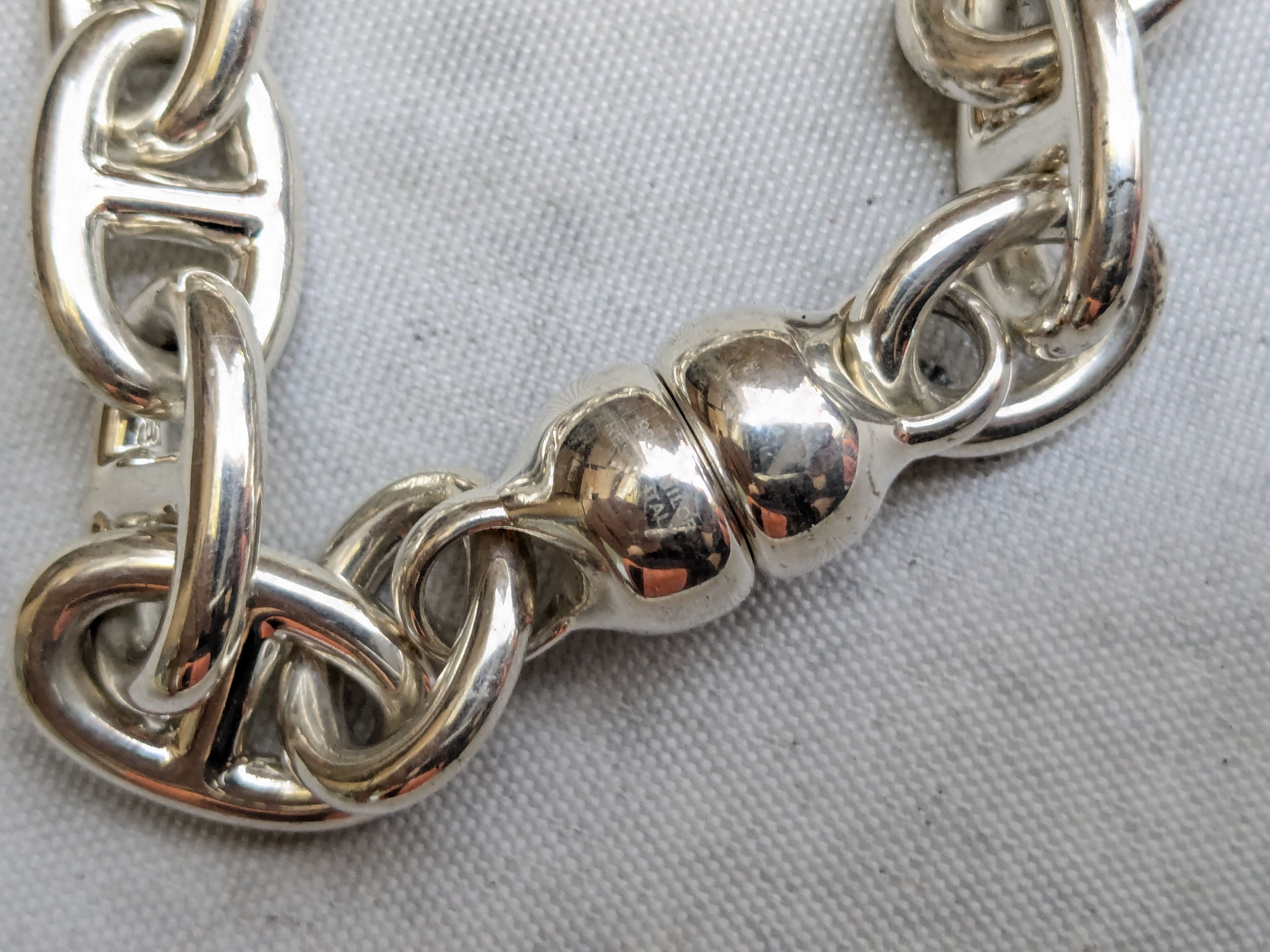 Jewelry Milor Sterling Silver Bracelet Anchor Mariner 7.5" Size ONE SIZE - 7 Thumbnail