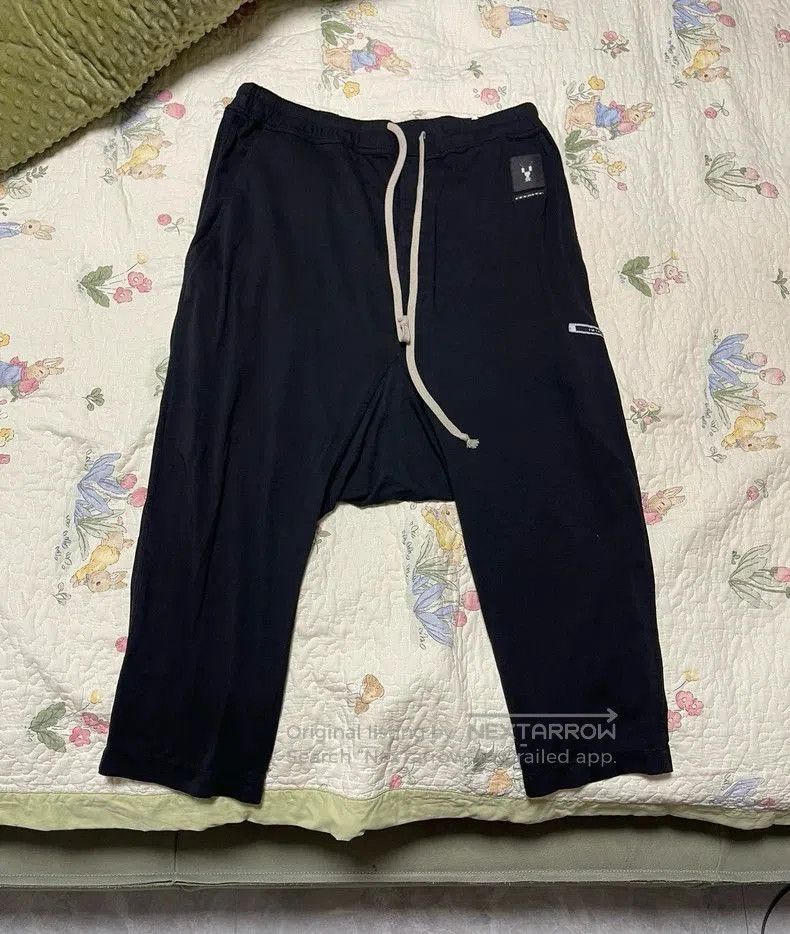 Rick Owens Drkshdw Rick Owens DRKSHDW Logo Drop-Crotch Pants. Size US 34 / EU 50 - 2 Thumbnail
