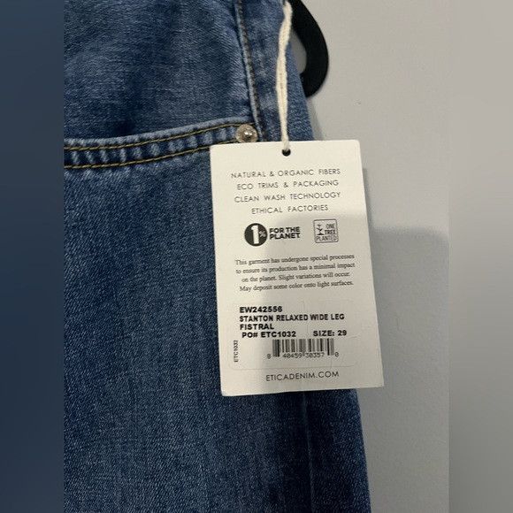 ETICA ETICA Stanton Relaxed Wide Leg Denim Jeans Size 29 x 29 NWT Size 29" - 4 Thumbnail
