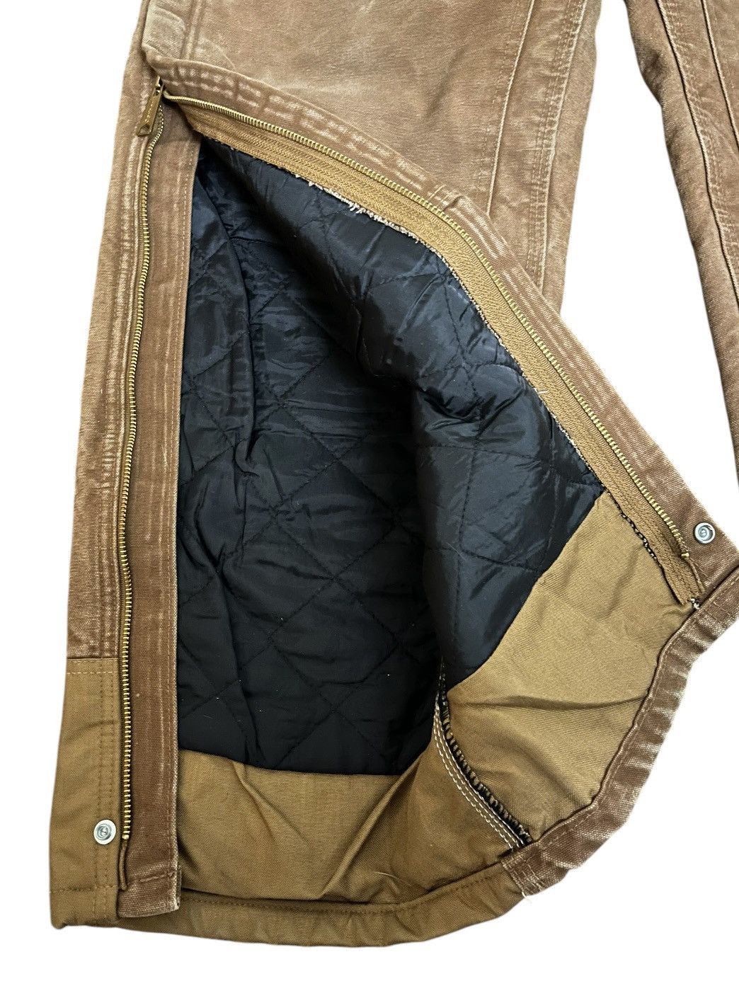 Carhartt Carhartt B194 Double Knee Lined Pants Brown 33x30 Size US 33 - 3 Thumbnail