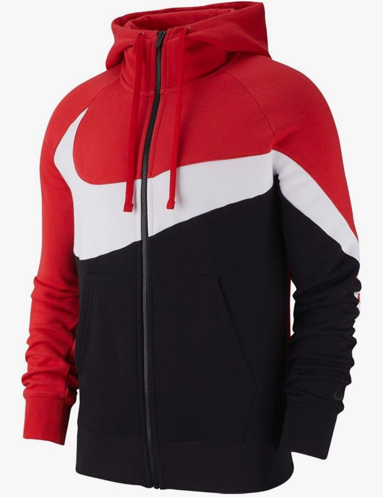 Nike NEW NIKE Large Swoosh Full Zip Hoodie Hooded SweatShirt Size US XL / EU 56 / 4 - 7 Thumbnail