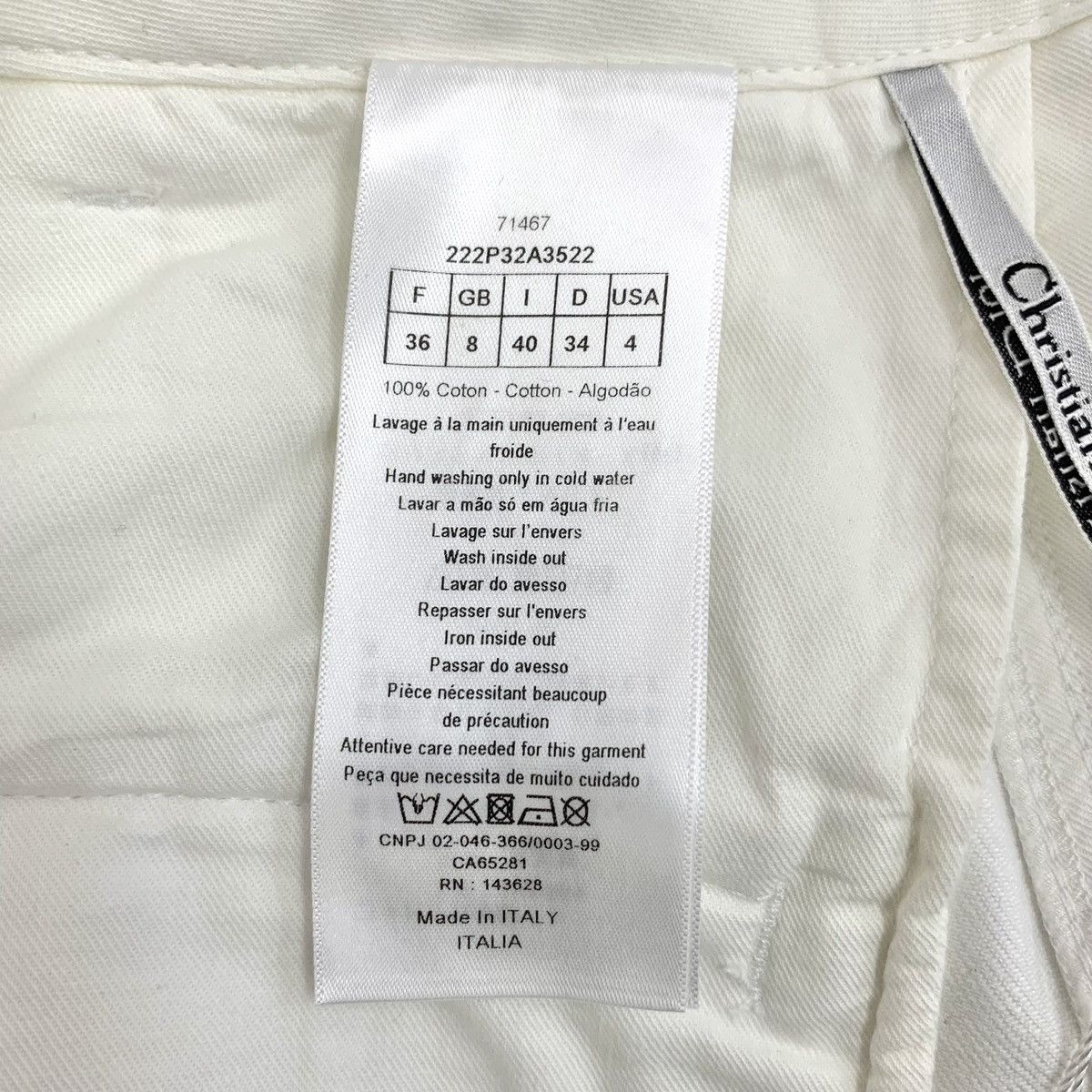 Dior Dior White Animal Graffiti Design Cargo Wide-leg Pants K26WX Size 27" / US 4 / IT 40 - 7 Thumbnail