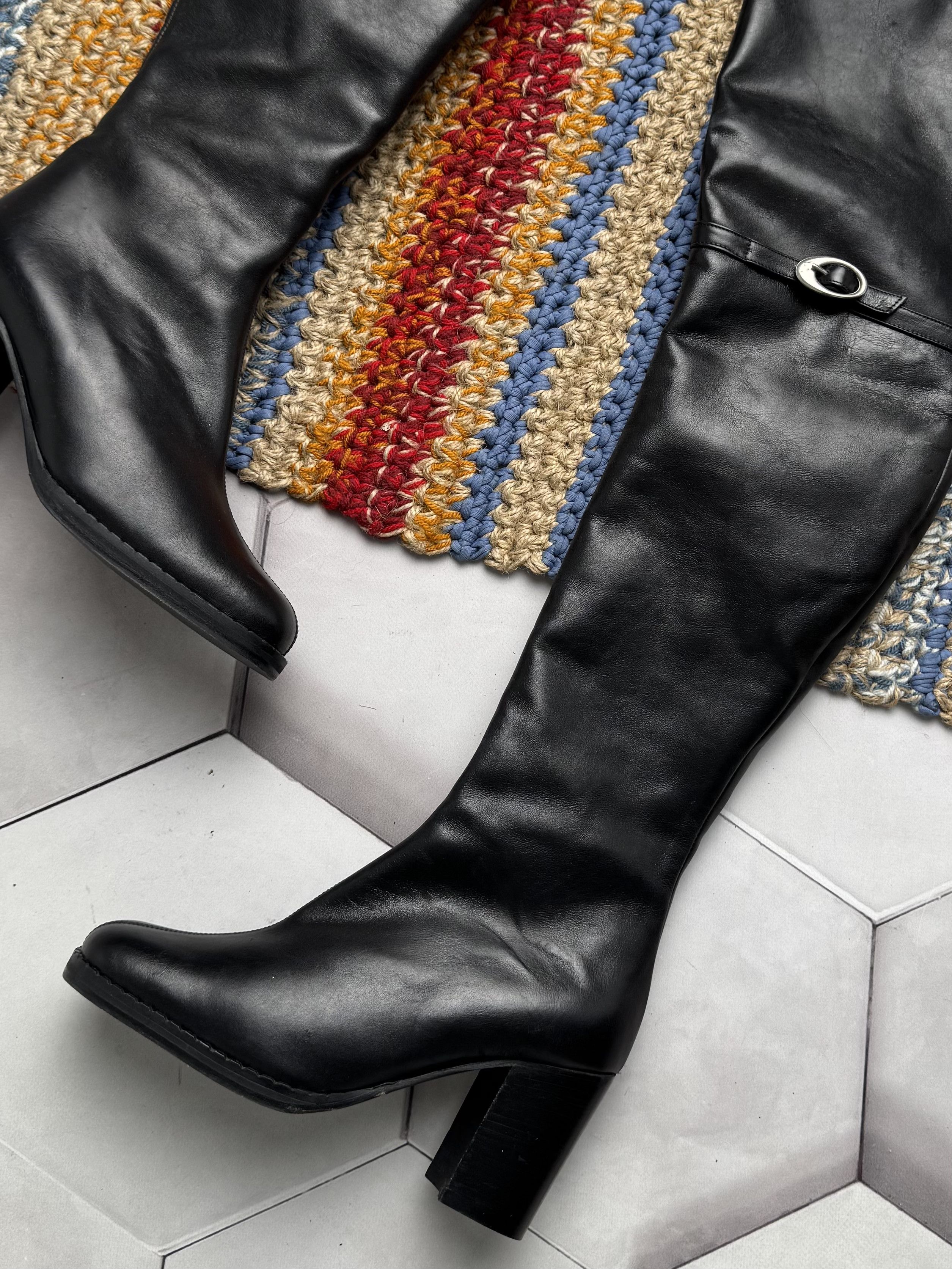 Vintage Vintage Leather Long Boots (E4) Size US 5 / IT 35 - 3 Thumbnail