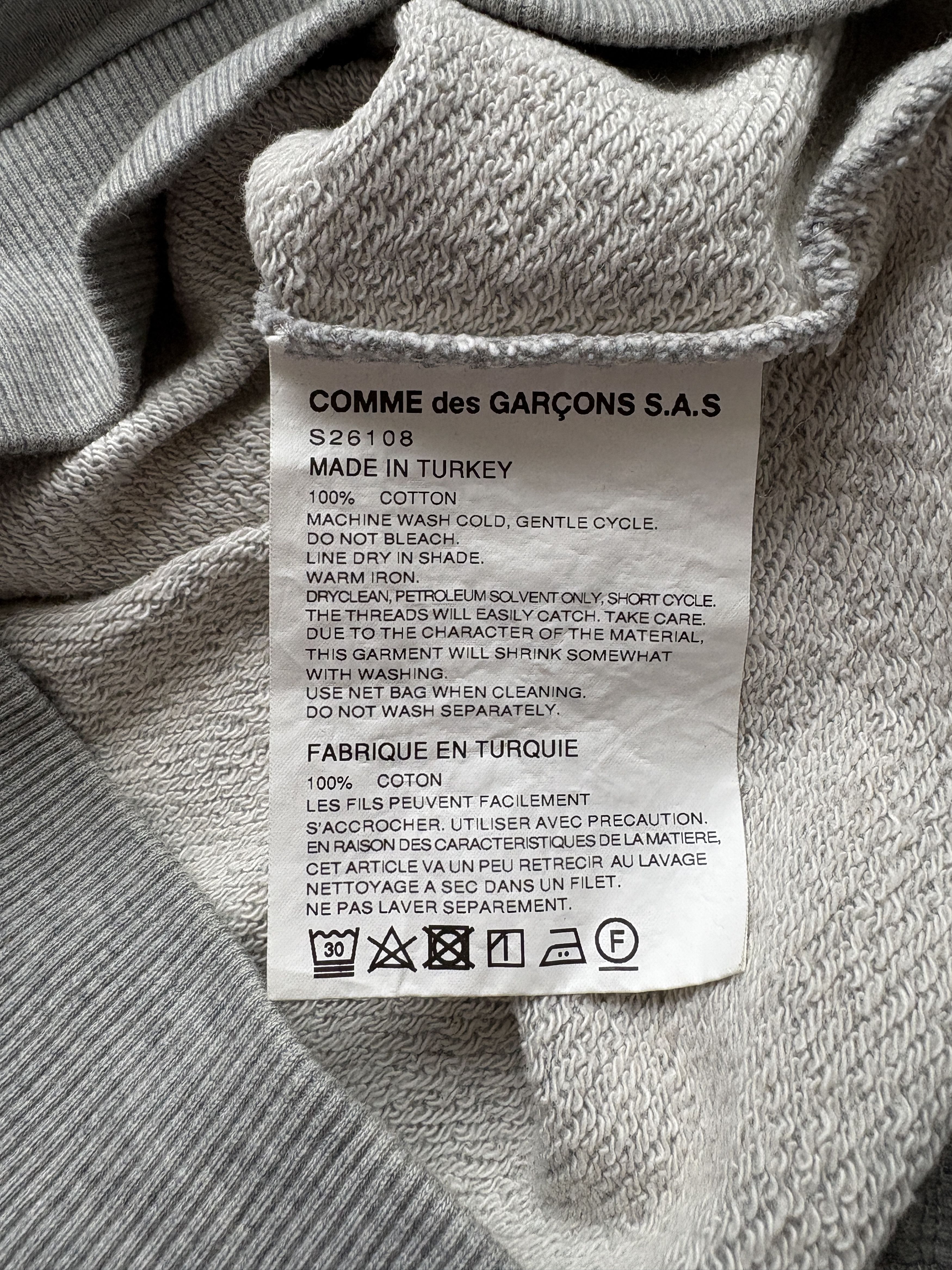 Comme des Garcons SHIRT ⚡️QUICK SALE⚡️Comme des Garcons Shirt Gray Hoodie Size US S / EU 44-46 / 1 - 4 Thumbnail