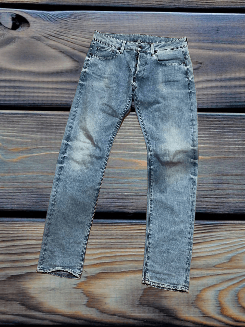 G-Star 3301 G-Star Raw Slim Distressed Denim Jeans Y2K Size US 31 - 1 Thumbnail