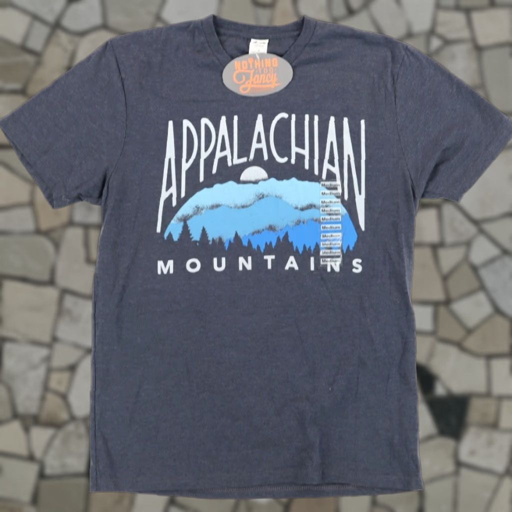 Vintage Allmade Appalachian Mountains Graphic Solid Shirt M Charcoal Men Size US M / EU 48-50 / 2 - 1 Thumbnail