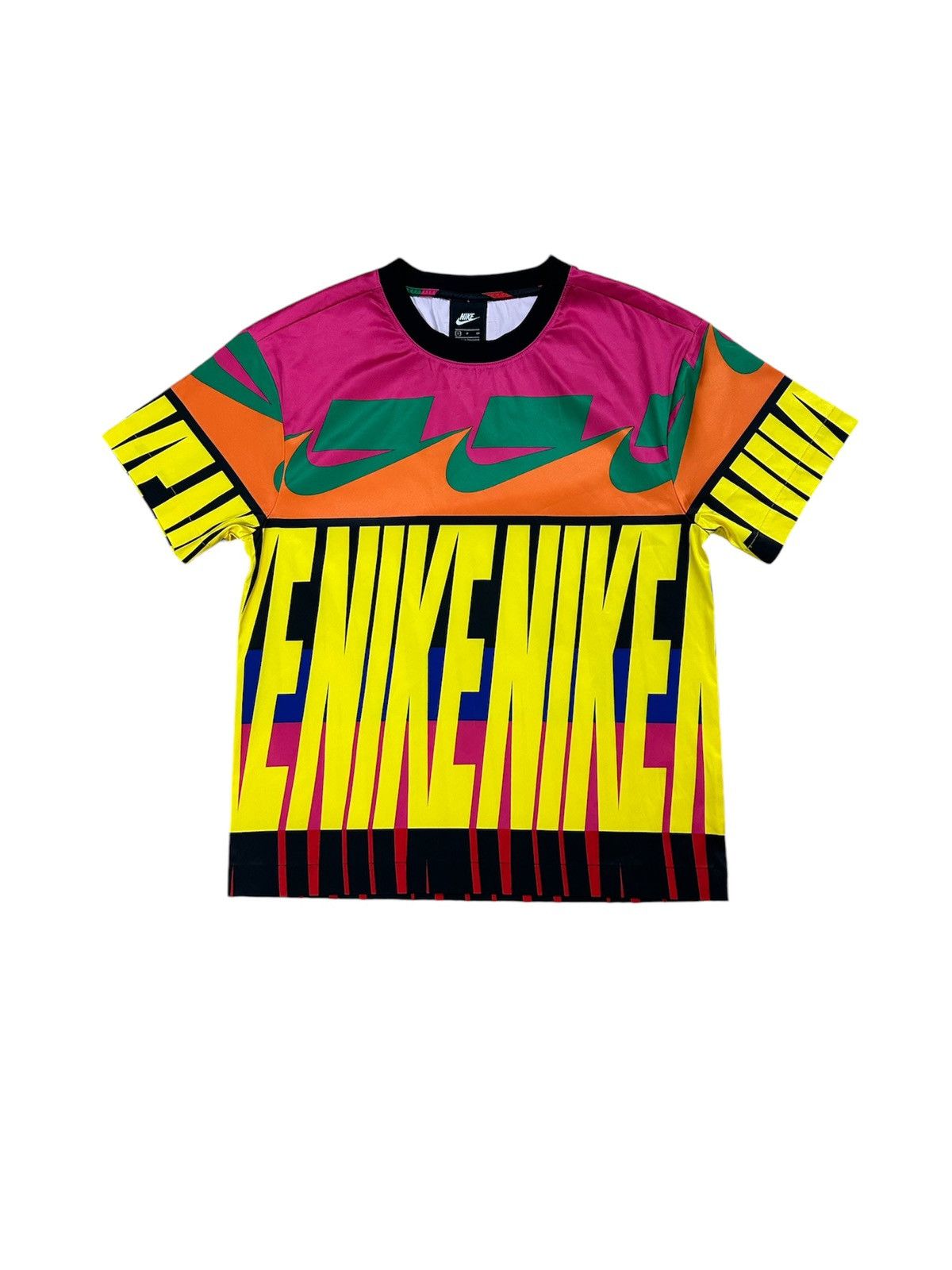 Rare Beautiful Nike NSW Retro Spell Out AOP Jersey