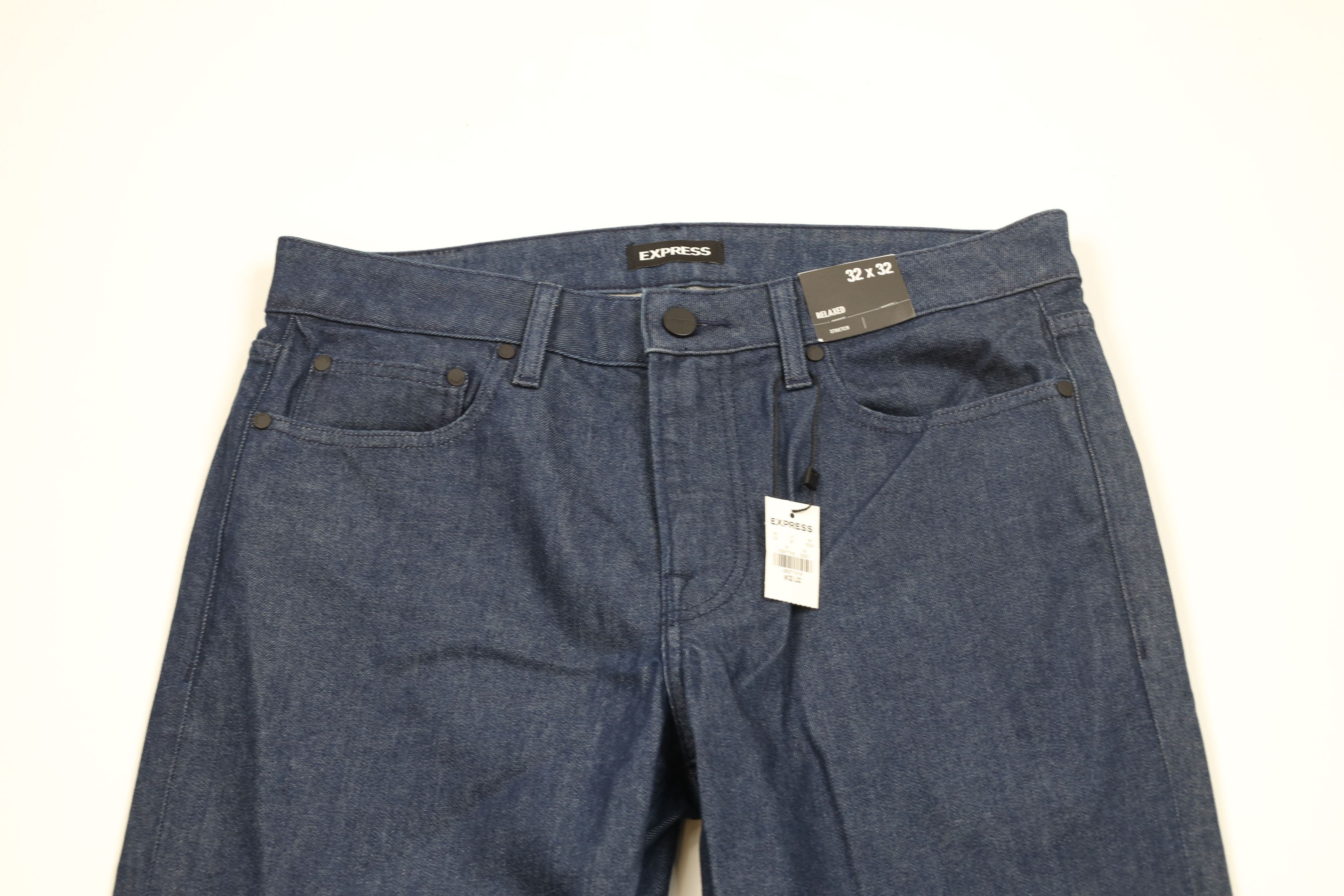 Express × Vintage New Express Relaxed Fit Straight Leg Denim Jeans Blue Size US 32 / EU 48 - 2 Thumbnail