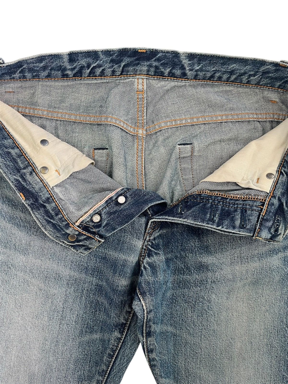 Japanese Brand × Jean × Ships Jet Blue BIDDING OFFER Vintage Ships Jet Blue Redline Selvedge Jeans Size US 31 - 5 Thumbnail