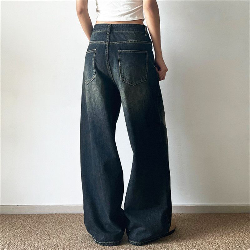 Japanese Brand Punk Retro Washed Wide-Leg Men's Vibe Jeans Size US 32 / EU 48 - 4 Thumbnail