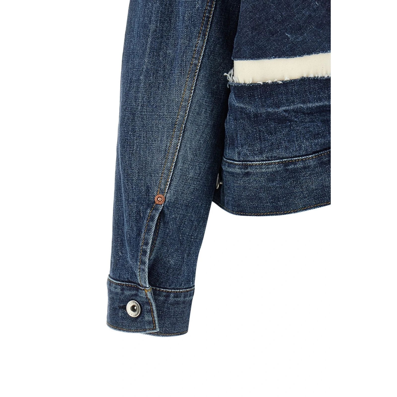 Sacai SACAI Patchwork Blue Denim Jacket New And Authentic (Women's Size M / US 6-8 / IT 42-44 - 4 Thumbnail