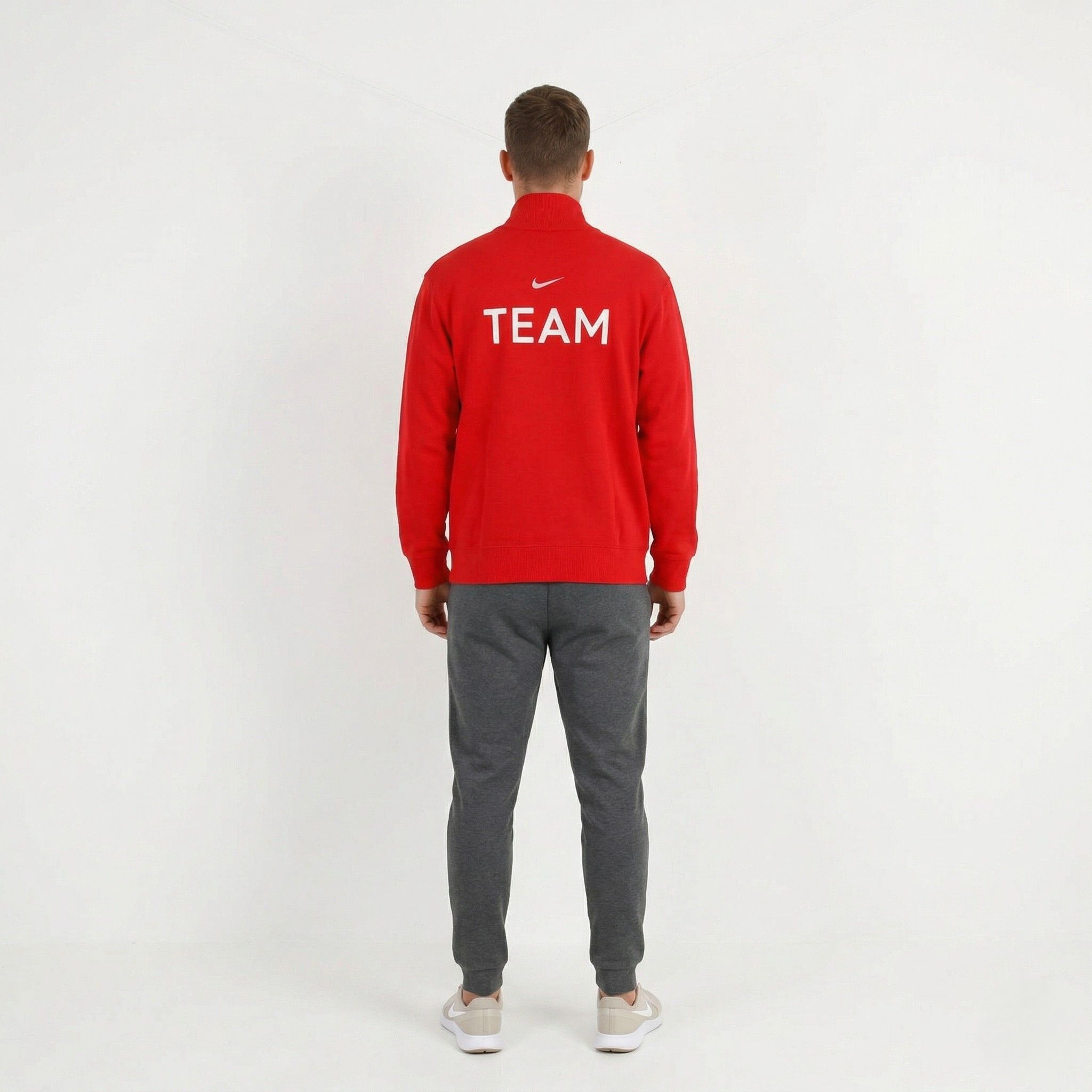 Nike Nike Men XL 188 Sweatshirt Red Cotton 2345 Size US XL / EU 56 / 4 - 1 Thumbnail