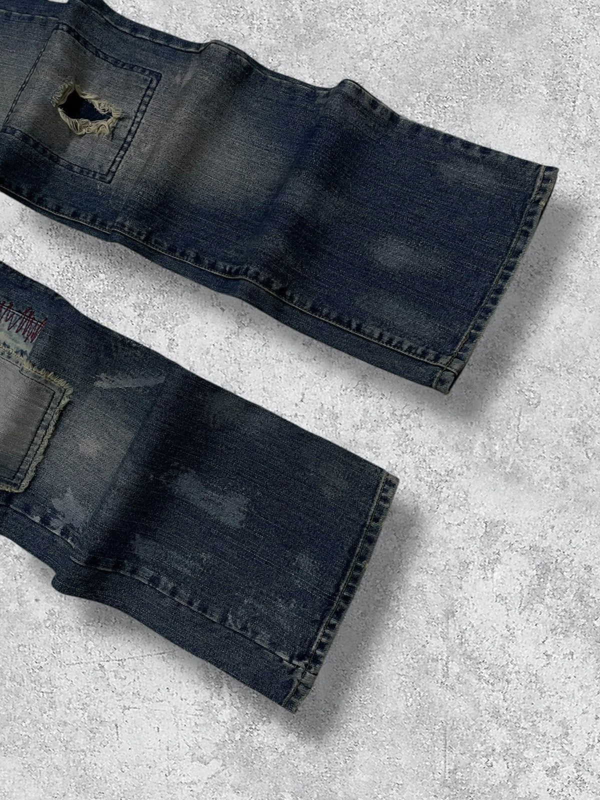 Japanese Brand Vintage Japan Designer 90’s LowBox Distressed Patchwork Jean Size US 29 - 4 Thumbnail