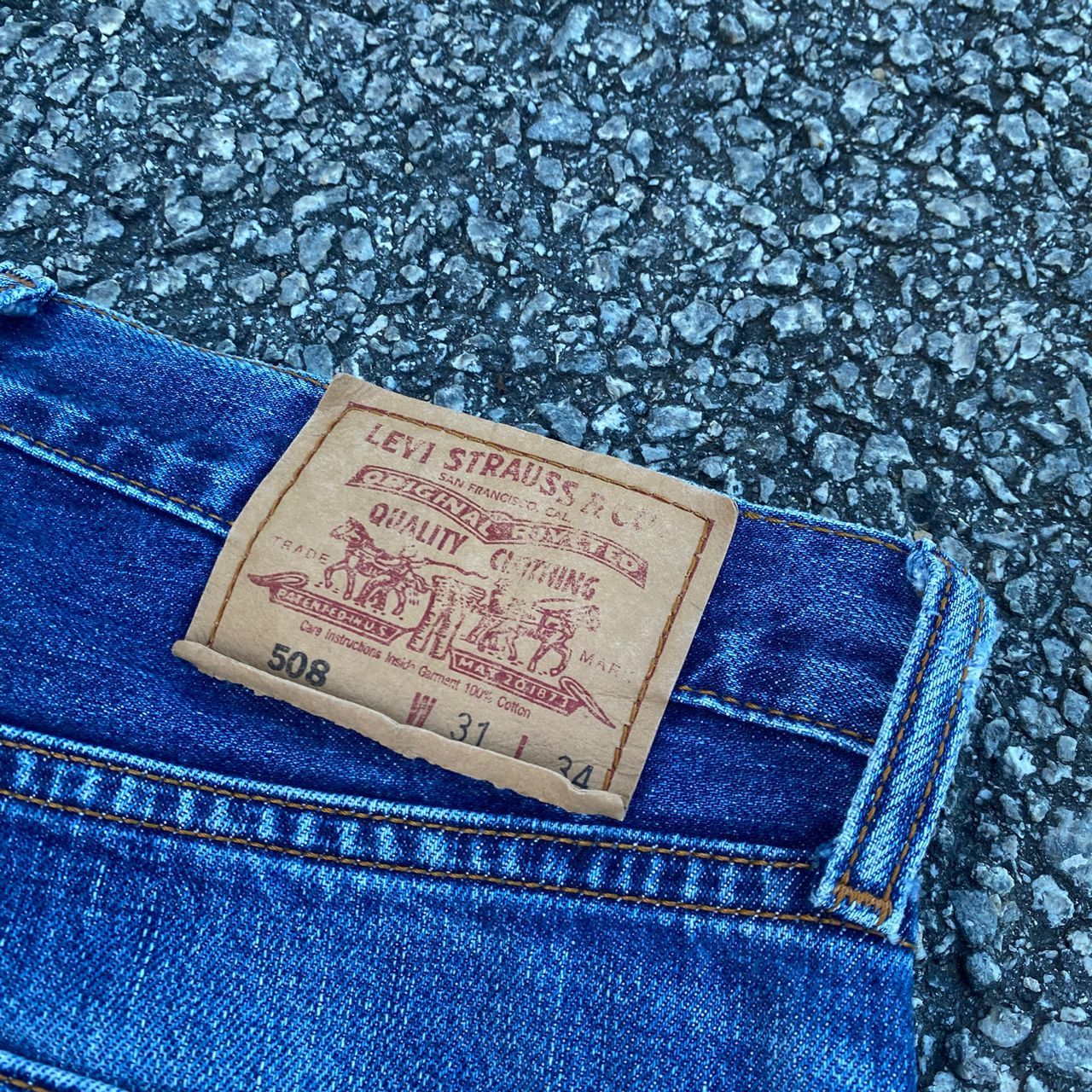Levi's Vintage Levis 508 Dot Colour Distressed Denim Size US 31 - 10 Thumbnail