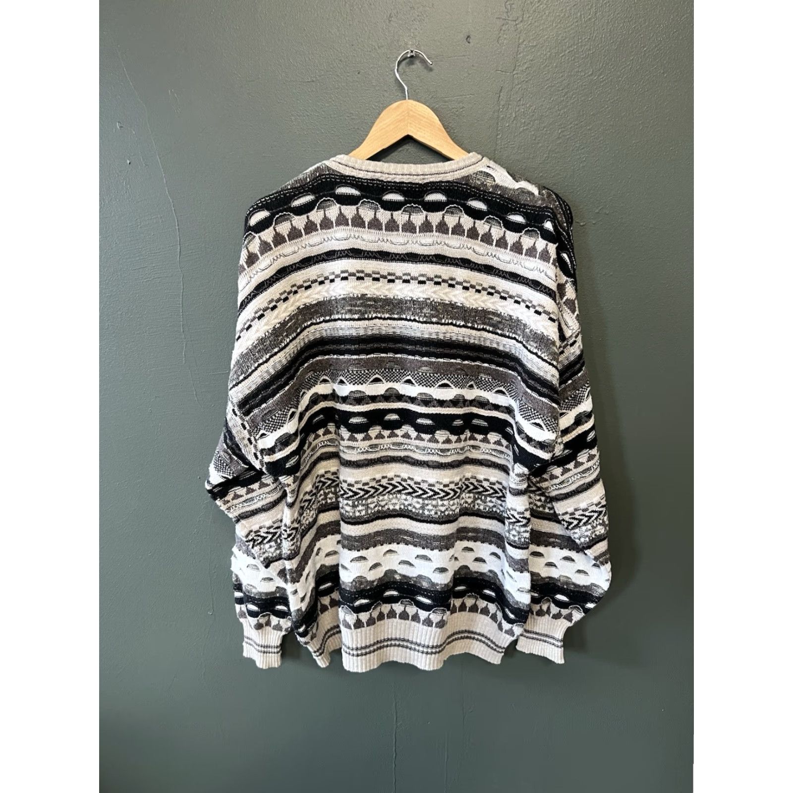 Coogi VINTAGE Coogi Florence Tricot Sweater Pullover Men XL Beige Minimal Cotton Acrylic Size US XL / EU 56 / 4 - 2 Thumbnail