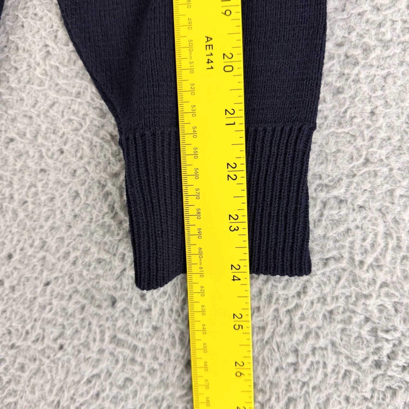 Vintage VINTAGE Broadway Supply Sweater Mens Small Navy Blue Crewneck Long Sleeve Made in USA Size US S / EU 44-46 / 1 - 7 Thumbnail