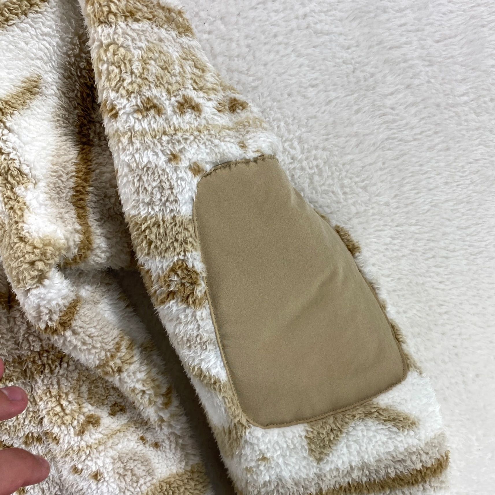 The North Face VINTAGE North Face Sherpa Fleece Womens XL Hooded Pullover Brown White 3/4 Zip Pockets Size XL / US 12-14 / IT 48-50 - 4 Thumbnail