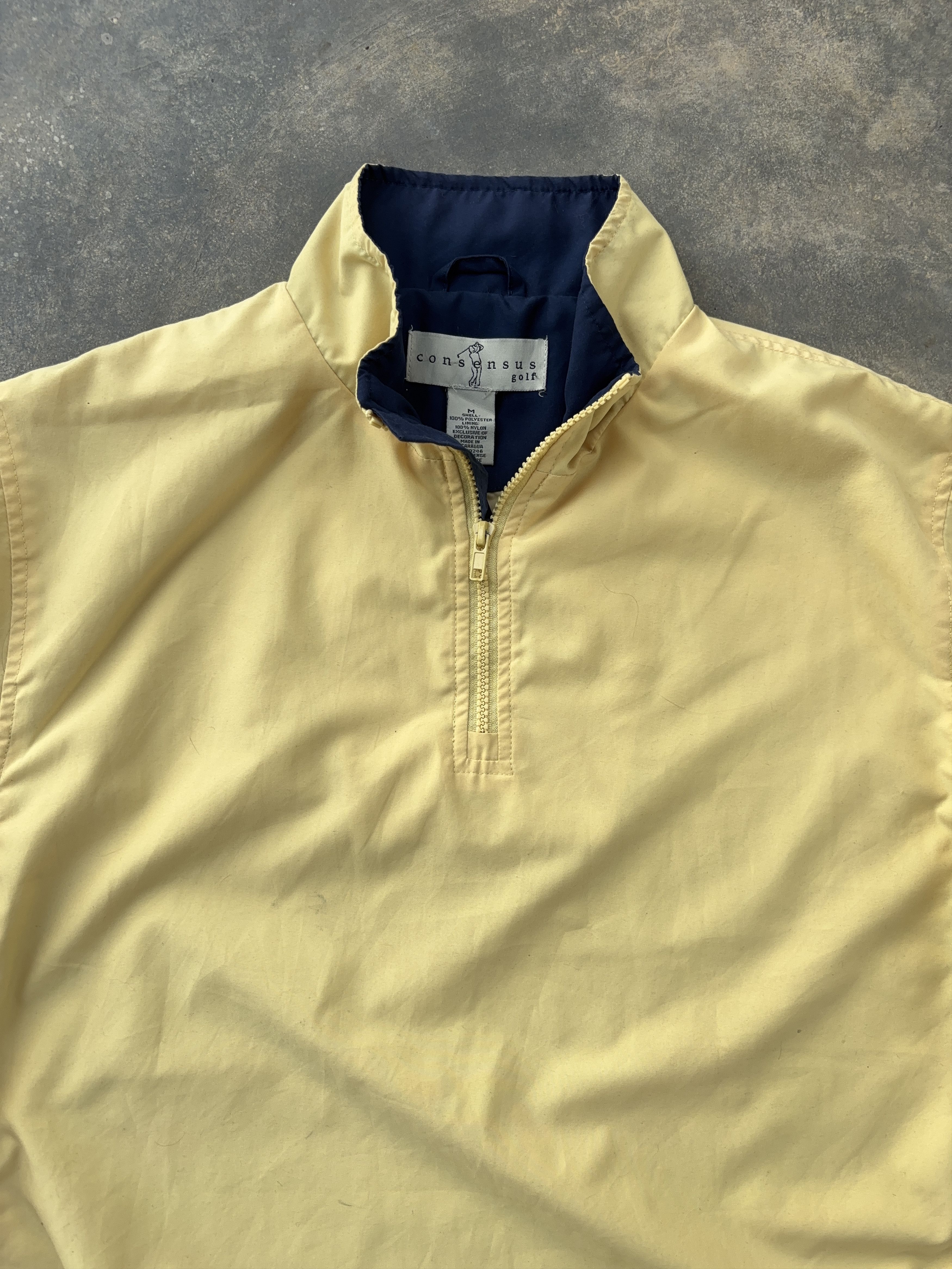 Consensus Sportswear Consensus Golf Yellow Half Zipper Jacket Size US M / EU 48-50 / 2 - 4 Thumbnail