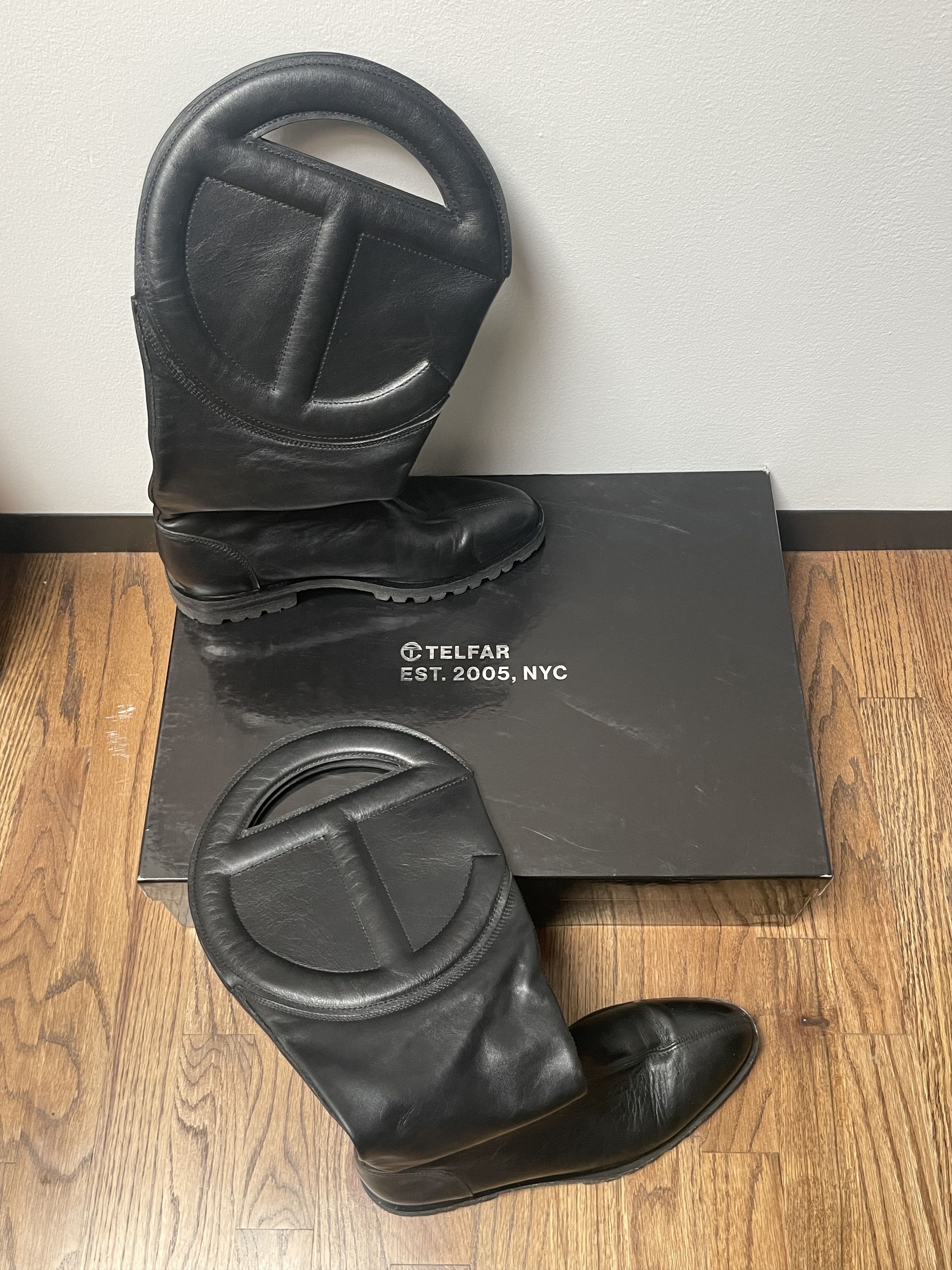 Telfar Telfar Logo High boots Size 11 Black Size US 11 / EU 44 - 4 Thumbnail