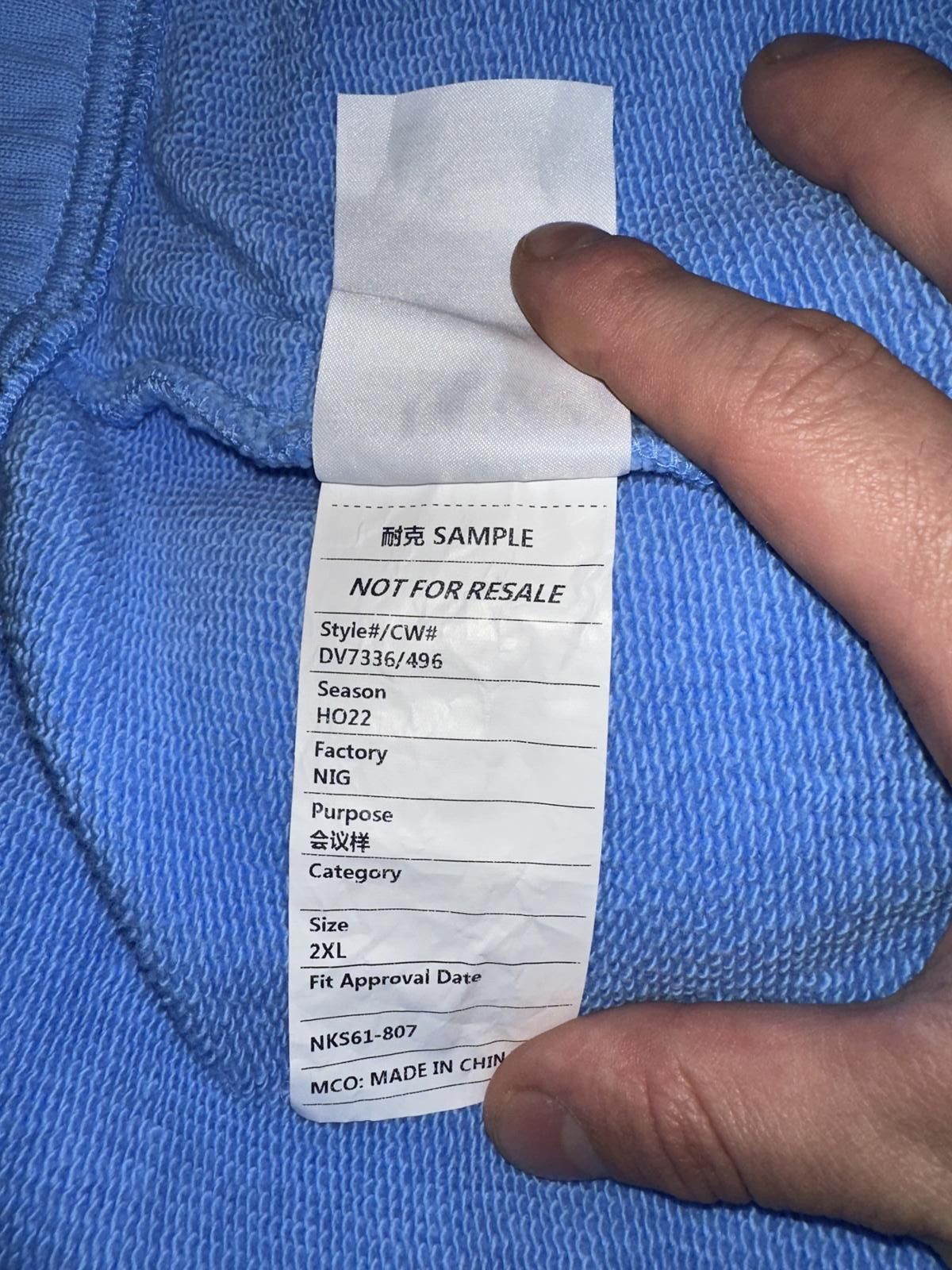 Nike Jordan x Union MJ Cobalt Pulse/Coconut Milk Fleece Pants Sample Size US 40 / EU 56 - 9 Thumbnail