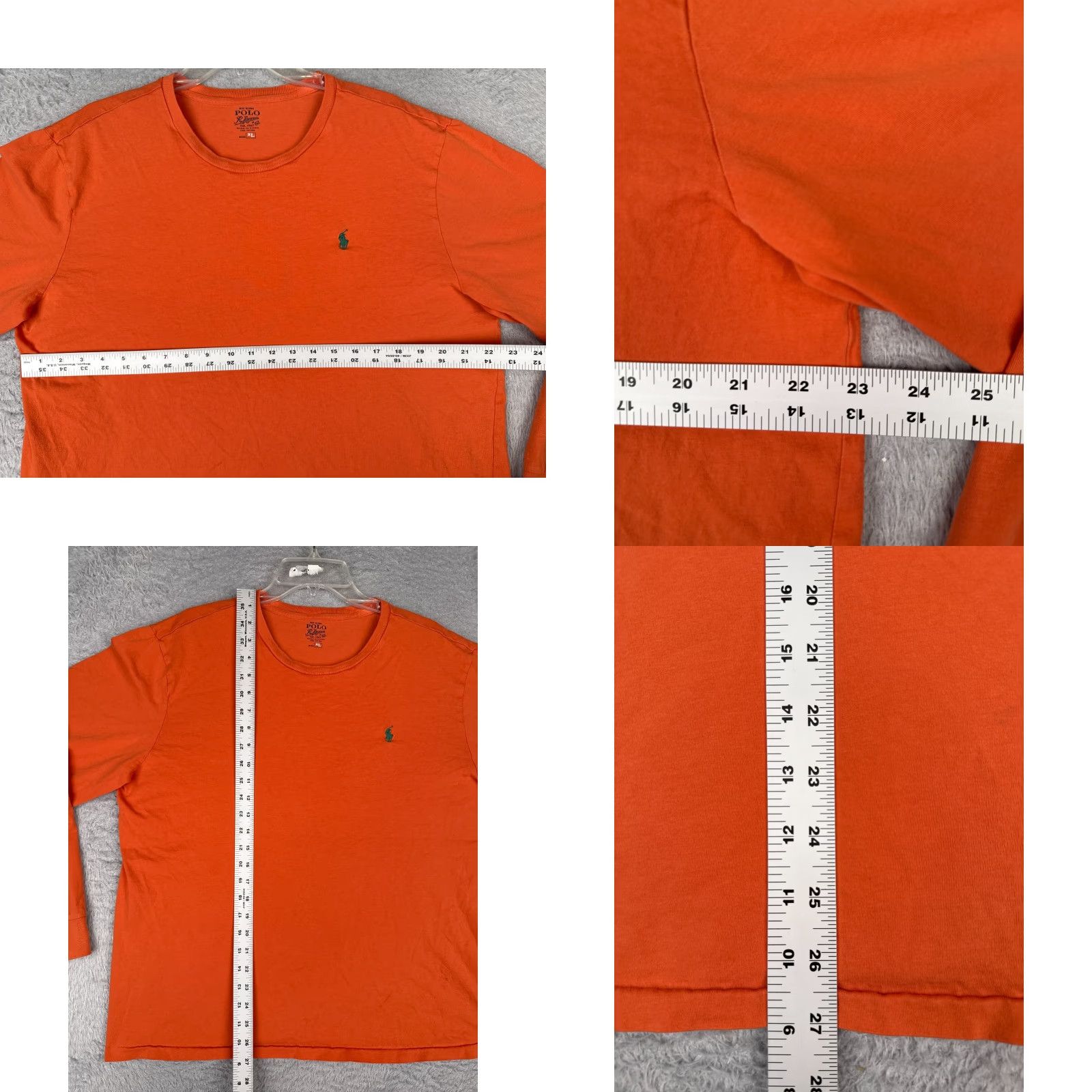 Polo Ralph Lauren VINTAGE Polo Ralph Lauren Shirt Men XL Orange Long Sleeve 100% Cotton READ Size US XL / EU 56 / 4 - 8 Thumbnail