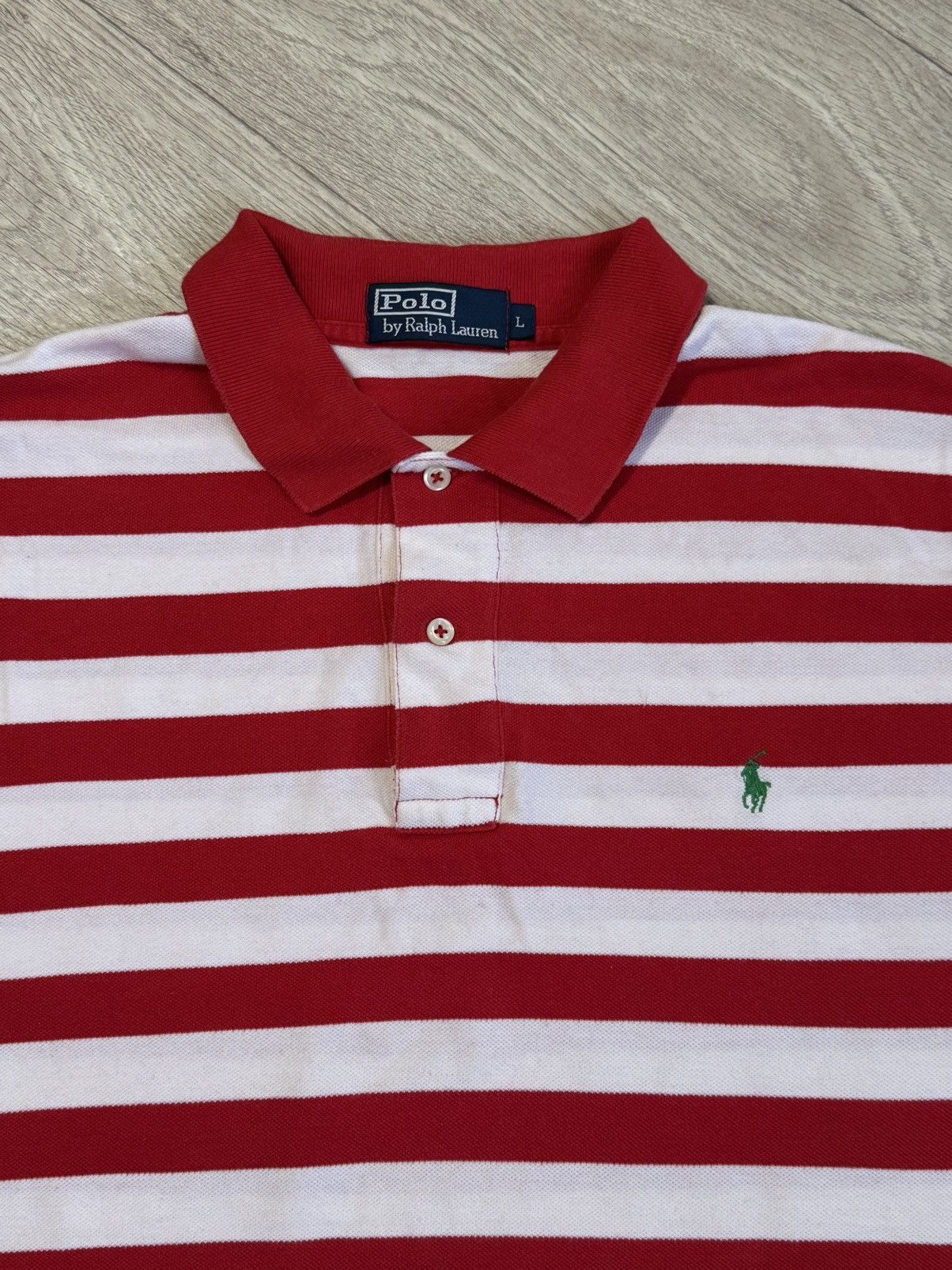Polo Ralph Lauren 🔷Vintage Polo Ralph Lauren Stripped Polo 90s🔷 Size US L / EU 52-54 / 3 - 2 Thumbnail