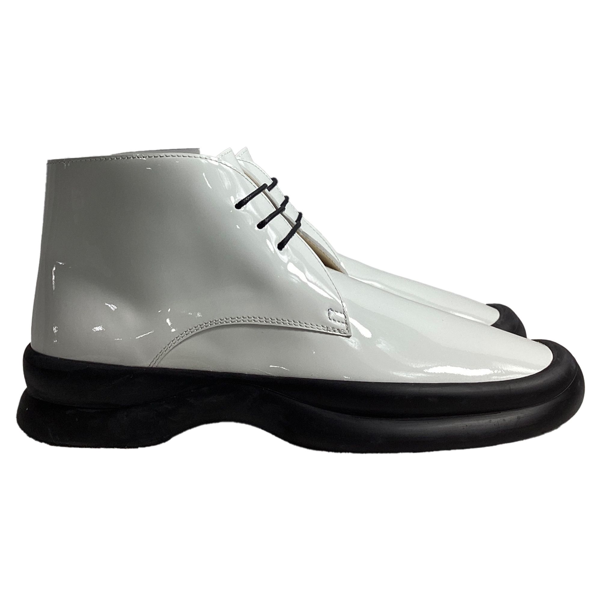 The Row The Row Town Lace-Up Ankle Boots in White Patent Leather Size US 6.5 / IT 36.5 - 1 Thumbnail