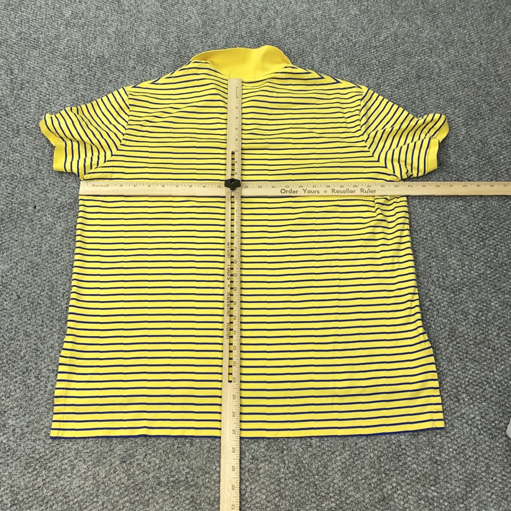 Polo Ralph Lauren Polo Ralph Lauren Yellow Blue Striped Polo Shirt Men's XL Pima Soft Touch Classic Size US XL / EU 56 / 4 - 5 Thumbnail