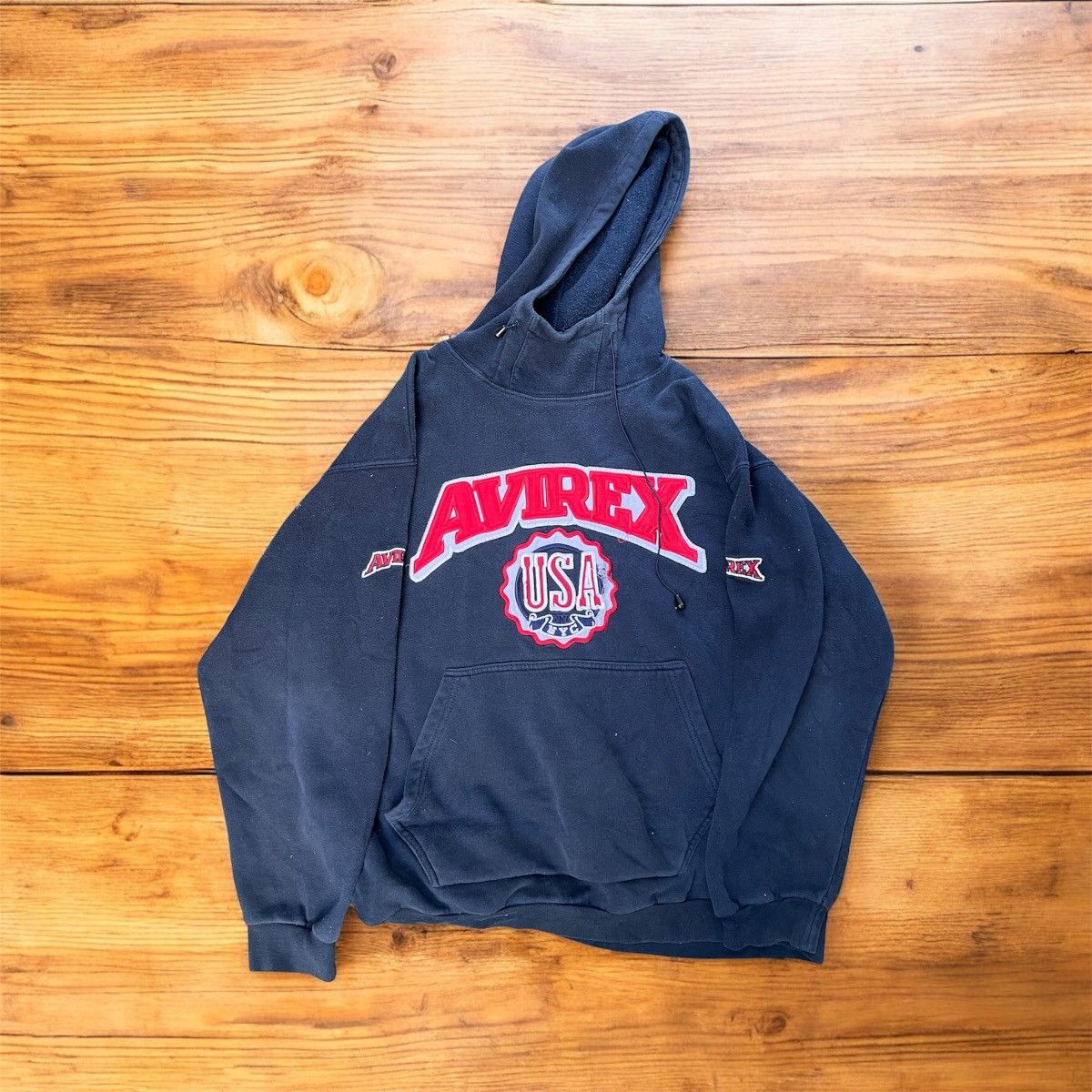 Avirex Vintage Avirex Hoodie Big Logo Size US XL / EU 56 / 4 - 1 Thumbnail