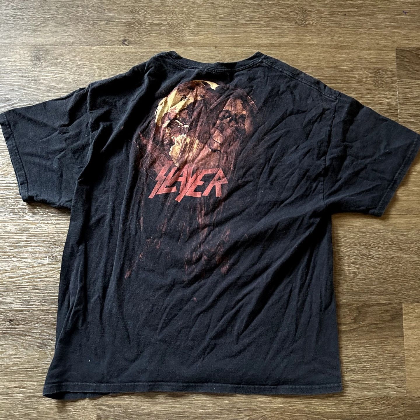 Hanes 2000s Slayer Inverted Cross Thrash Metal Band Size US XL / EU 56 / 4 - 2 Thumbnail