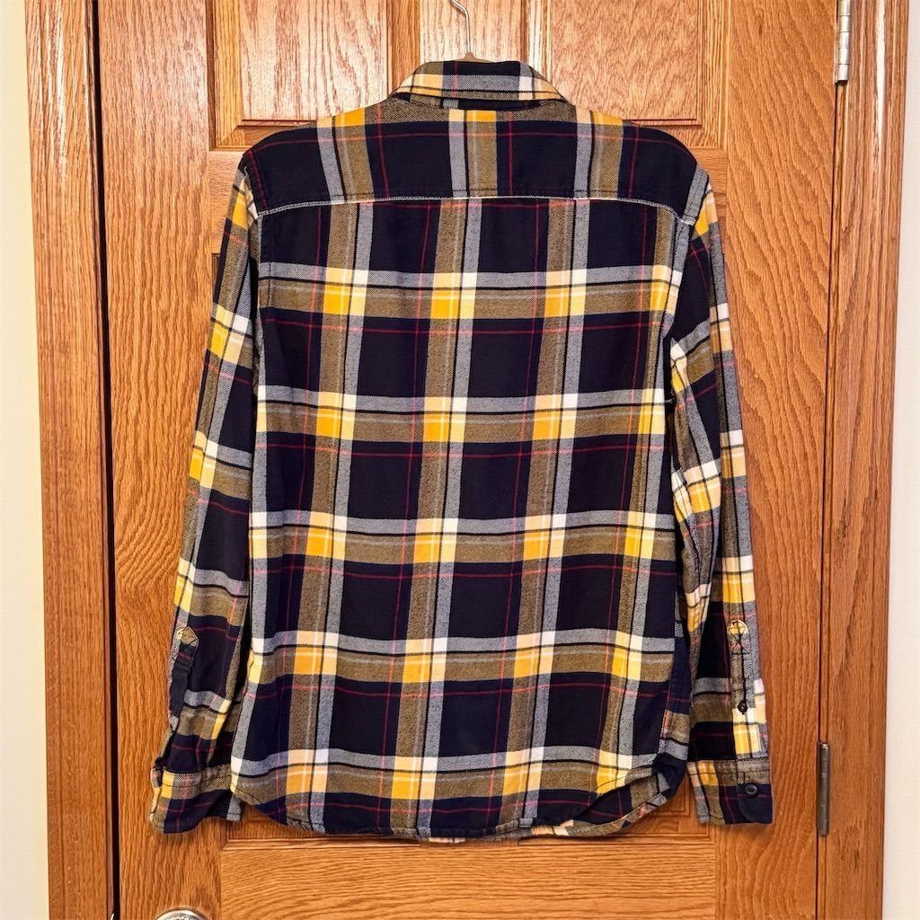 American Eagle Outfitters American Eagle Women's Plaid Flannel Shirt M Long Sleeve Bu Size M / US 6-8 / IT 42-44 - 3 Thumbnail