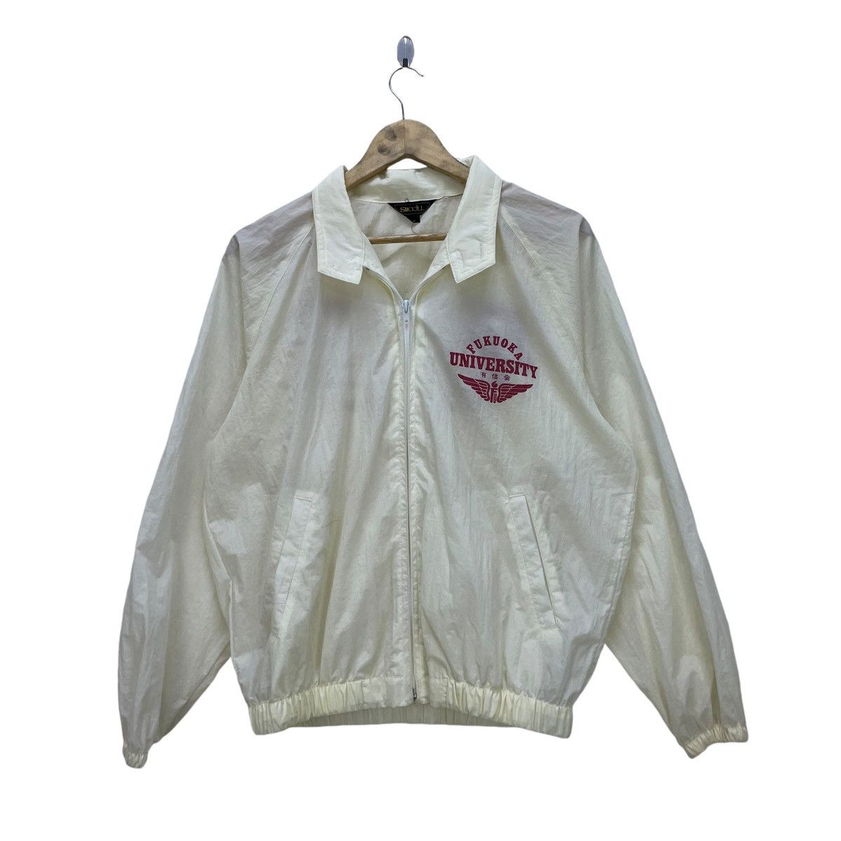 Japanese Brand × Vintage Vintage 80s Fukuoka University Zipper Coach Jacket Size US M / EU 48-50 / 2 - 2 Thumbnail