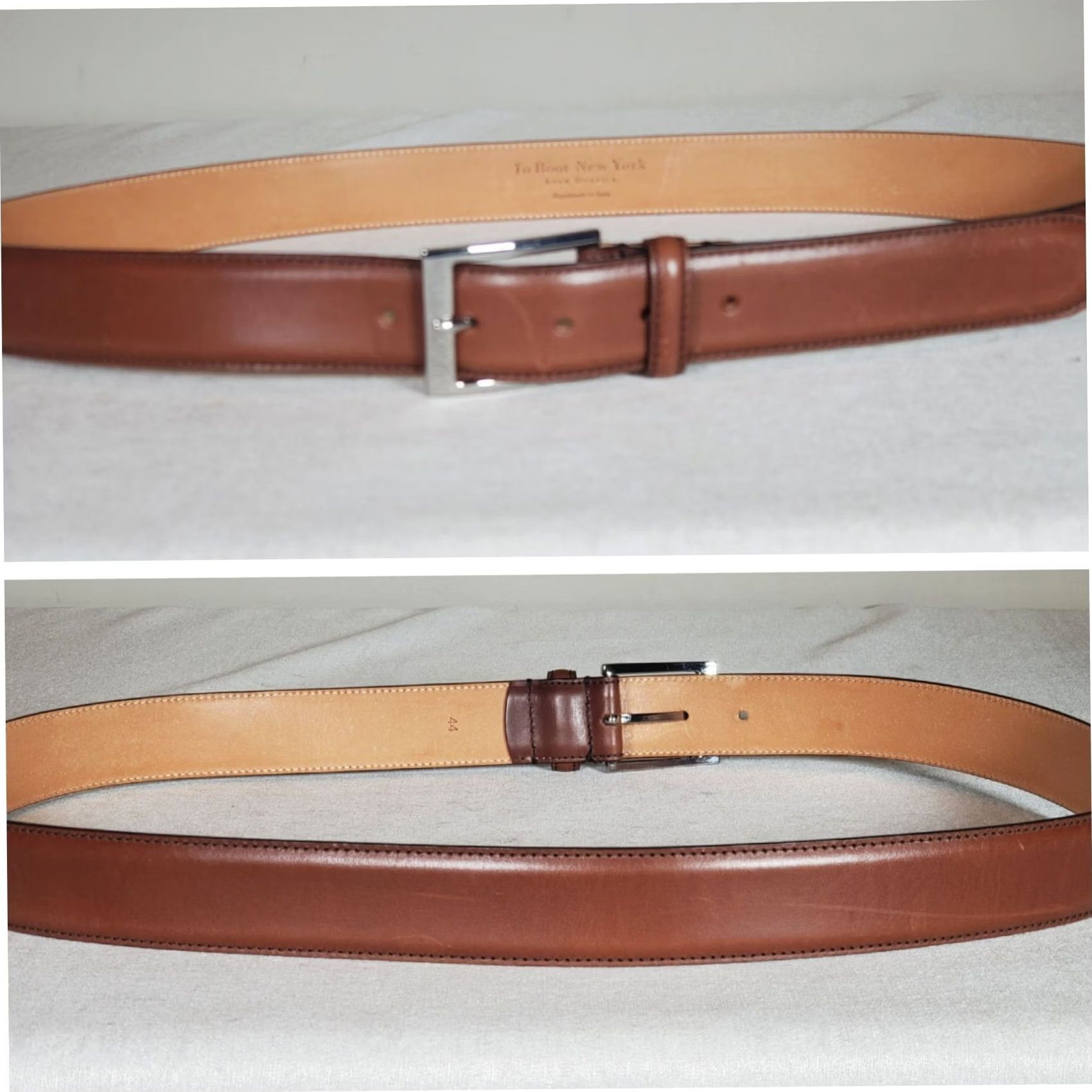 To Boot New York To Boot New York Dress Mens 44 Brown Adam Derrick Leather Belt Parma Tek Italy Men Size 44 - 2 Thumbnail