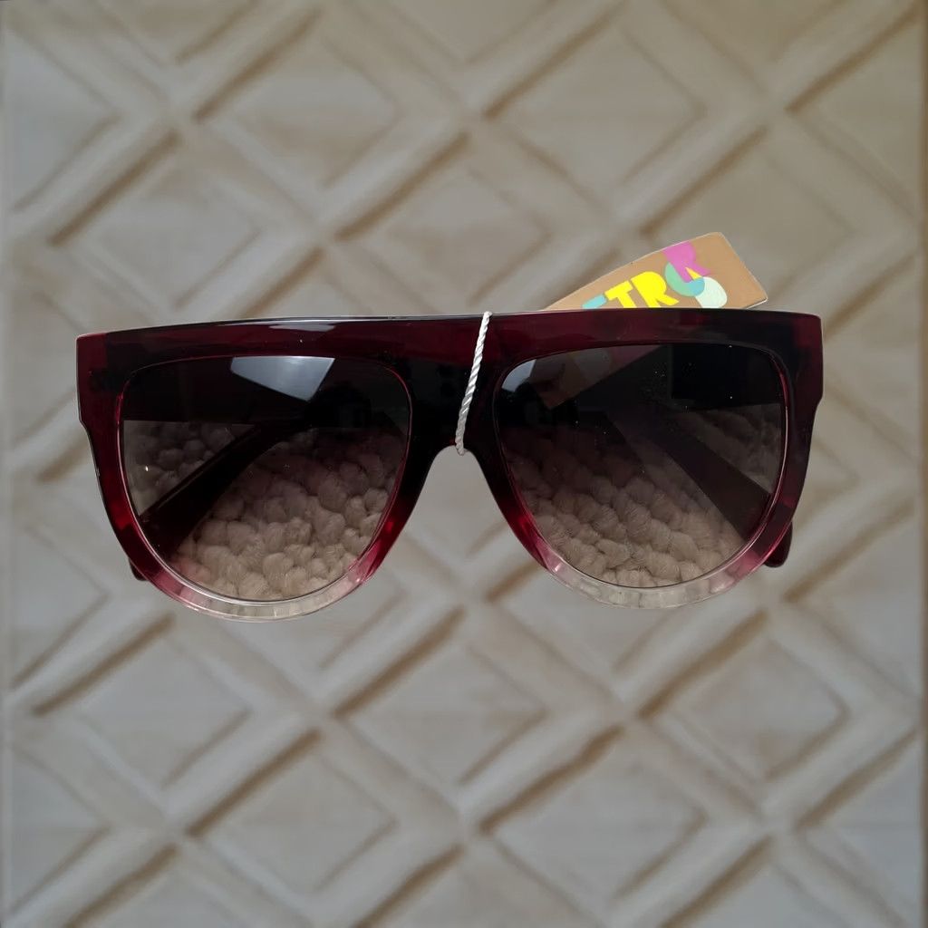 Etro Retro Pop Unisex Sunglasses Square Red UV400 Mirrored Plastic Frame Multicolor Lens Sun Protection Size ONE SIZE - 1 Thumbnail