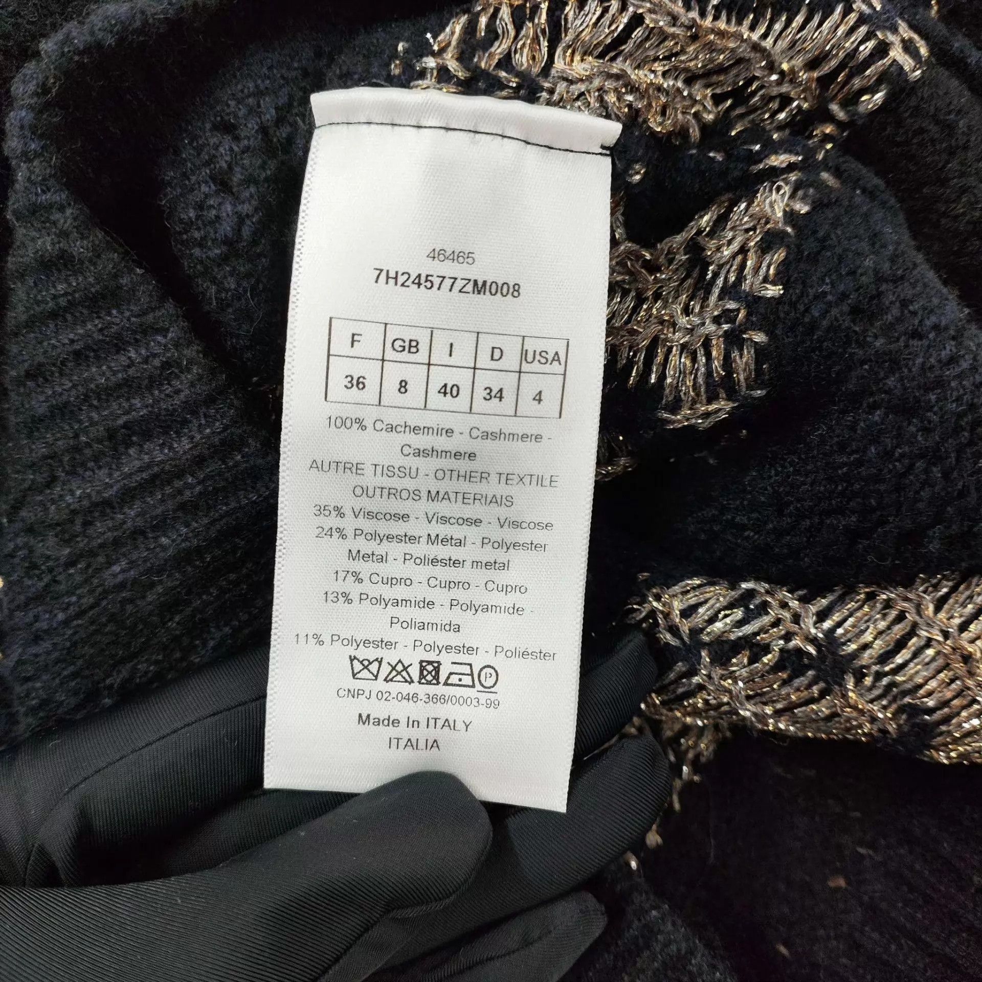 Dior Dior circular wool gold thread black 36 sweater Size XS / US 0-2 / IT 36-38 - 4 Thumbnail