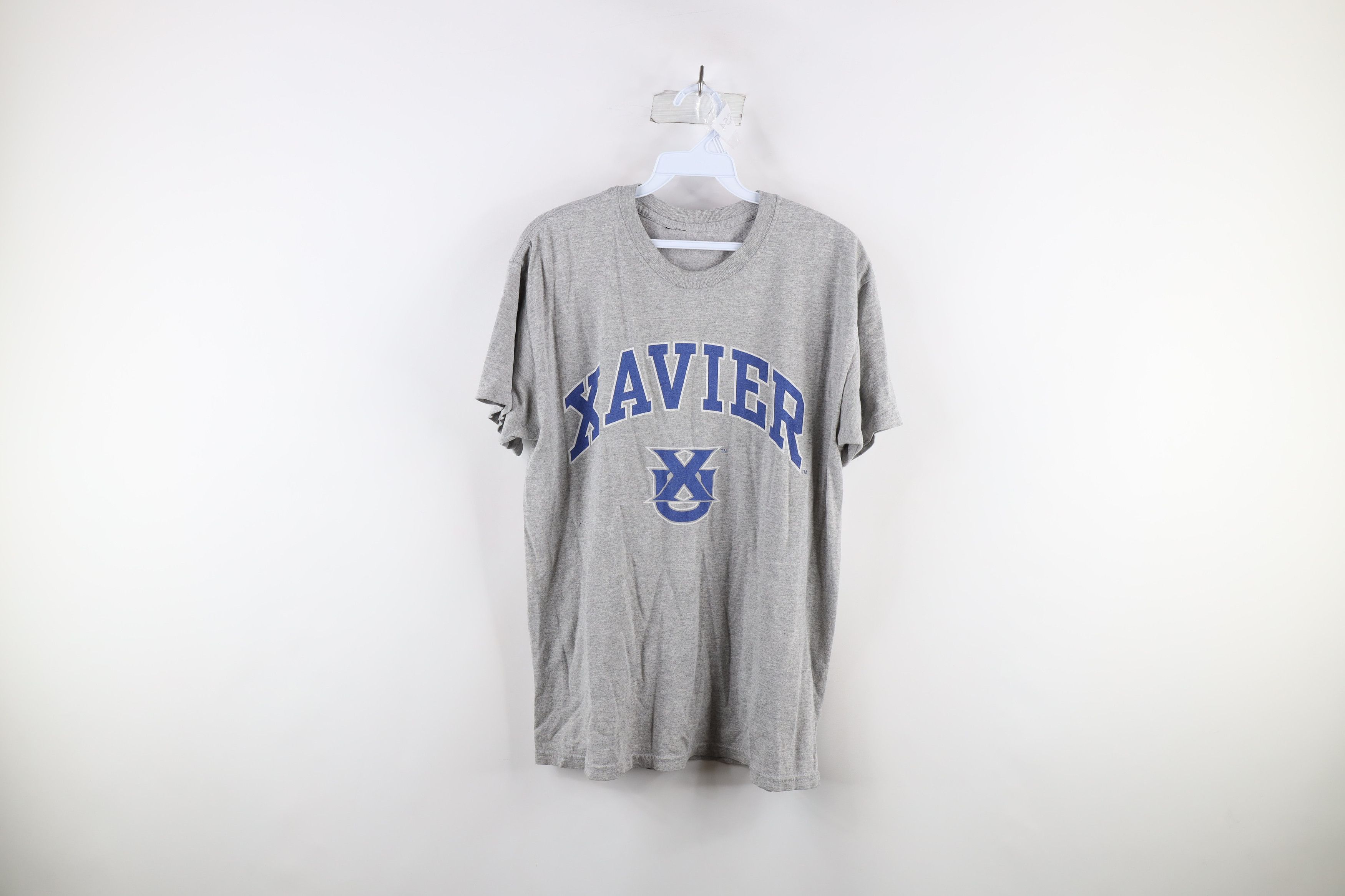 Vintage Vintage 90s Spell Out Xavier University T-Shirt Gray Size US S / EU 44-46 / 1 - 1 Thumbnail