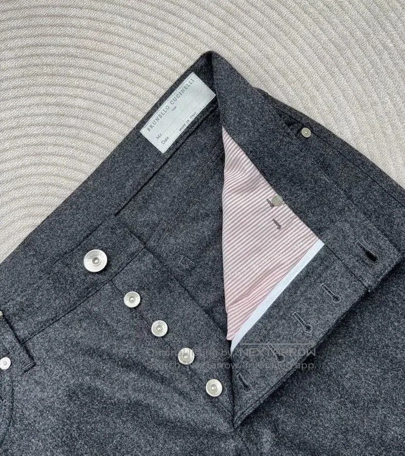 Brunello Cucinelli Brunello Cucinelli Gray Wool Casual Pants. Size US 38 / EU 54 - 4 Thumbnail