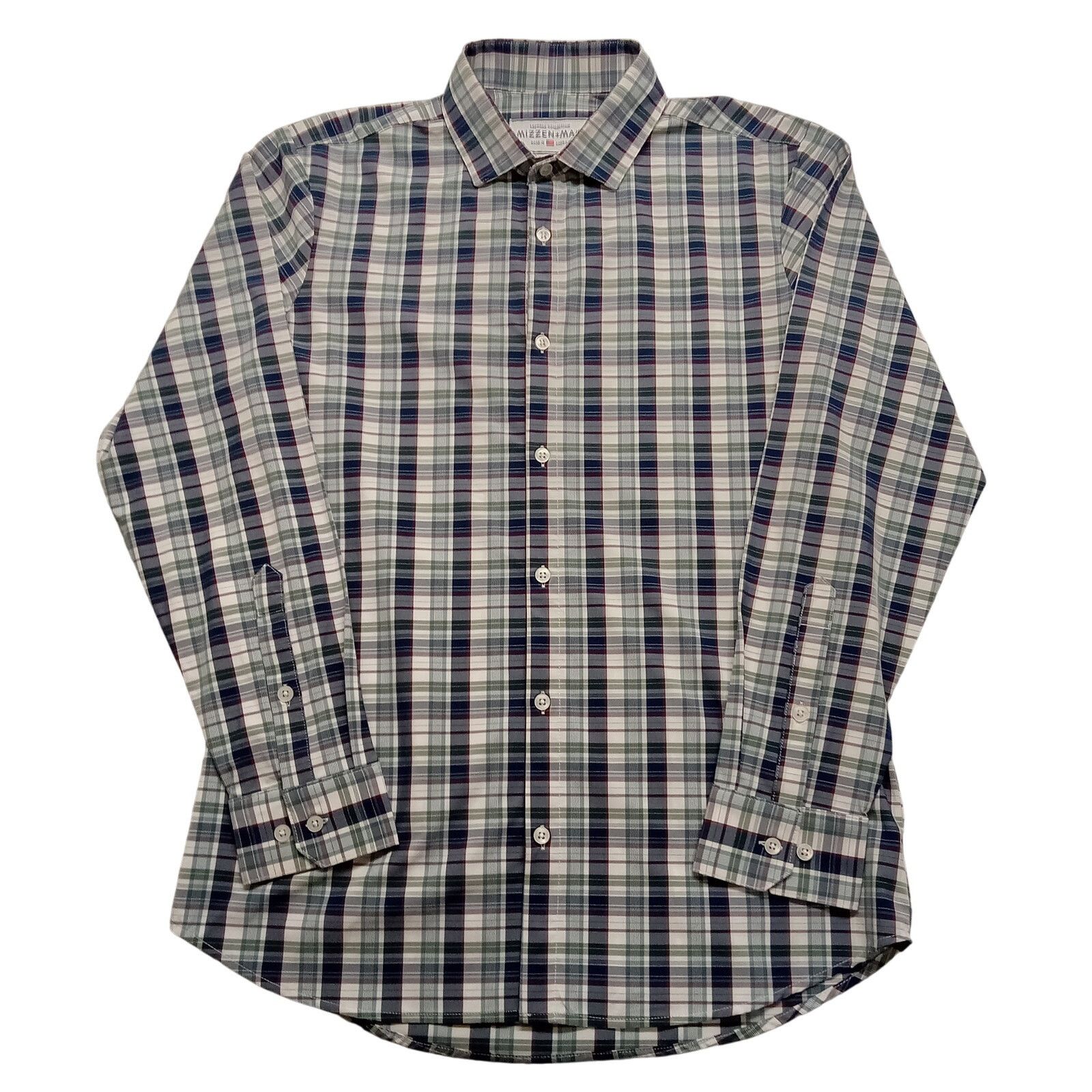 Mizzen+Main Mizzen+Main Shirt L Men's Leeward Trim Fit Blue Plaid Size US L / EU 52-54 / 3 - 1 Thumbnail