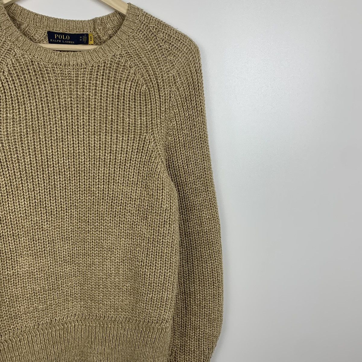 Polo Ralph Lauren Designer Polo Ralph Lauren Knit Sweater Raglan Size XS Beige Size XS / US 0-2 / IT 36-38 - 5 Thumbnail