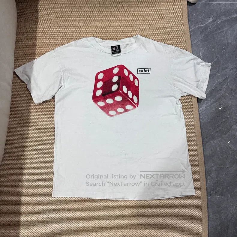 Saint Michael Saint Michael White and red dice washed white short sleeve Size US L / EU 52-54 / 3 - 1 Thumbnail