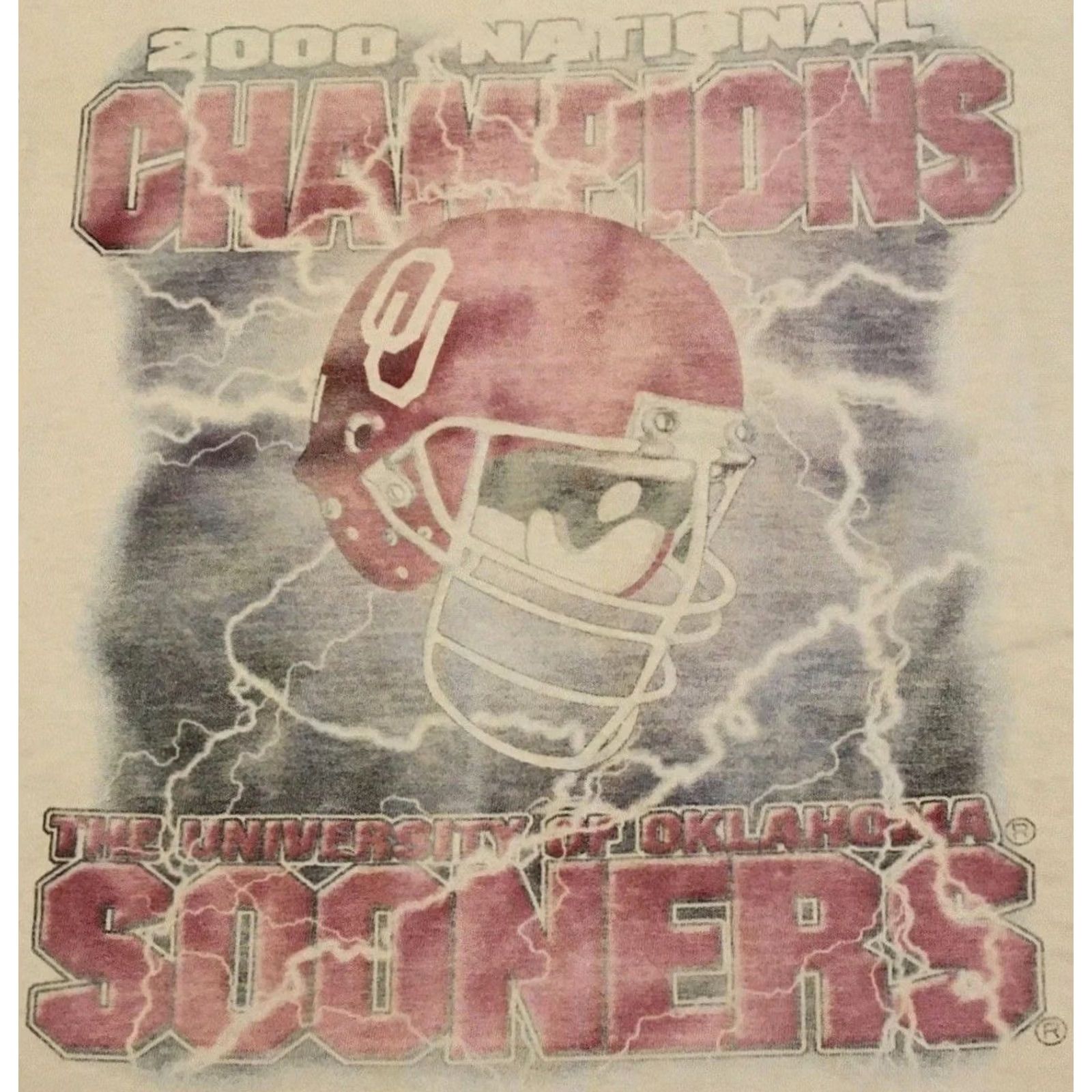 Vintage VINTAGE University Of Oklahoma Sooners Shirt XL Football Grunge 90s White Mens Size US XL / EU 56 / 4 - 2 Thumbnail