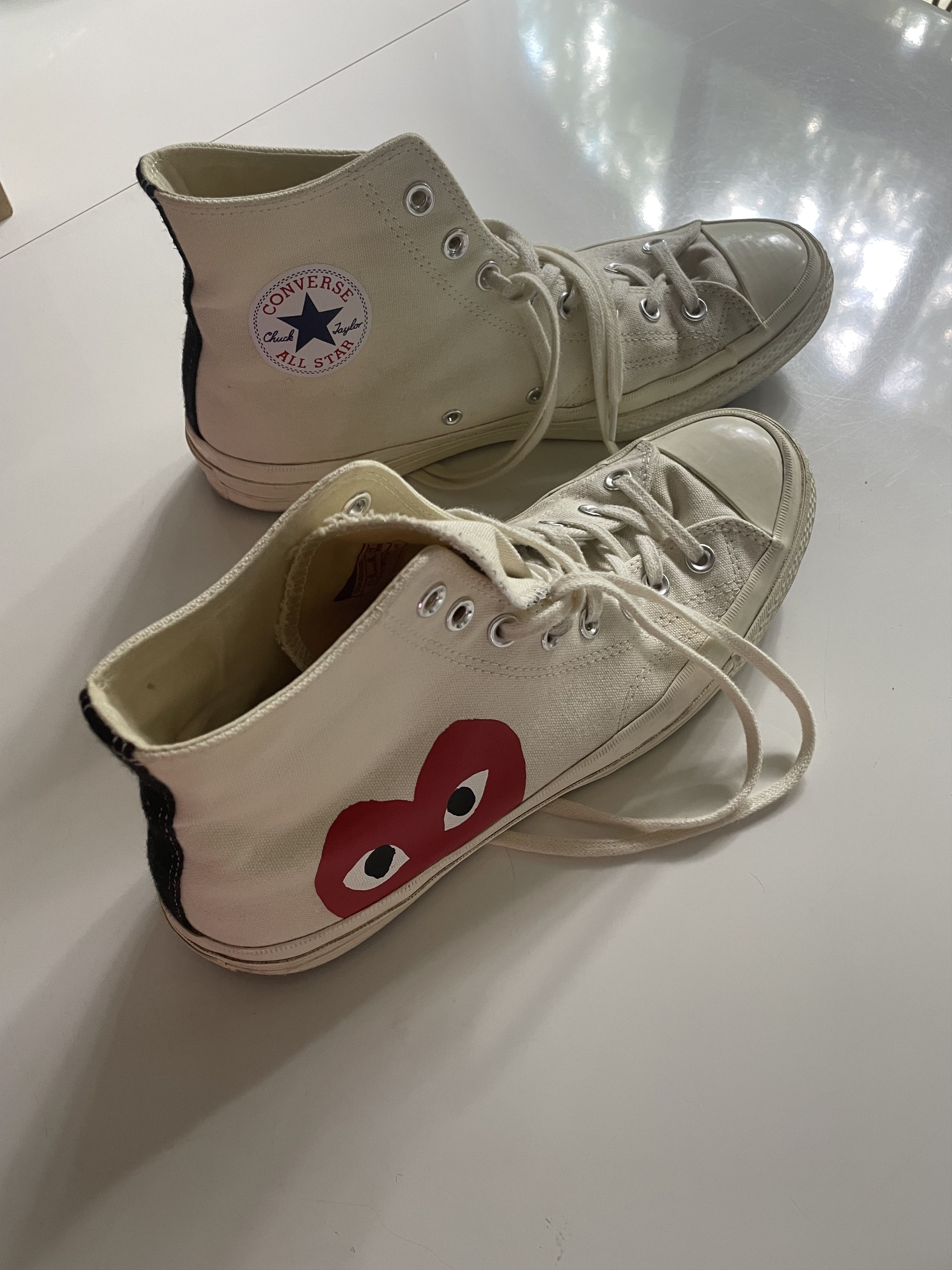 Comme des Garcons × Converse 💥💥 CONVERSE Chuck Taylor All Star 70 Hi - CDG PLAY White Size US 10 / EU 43 - 2 Thumbnail