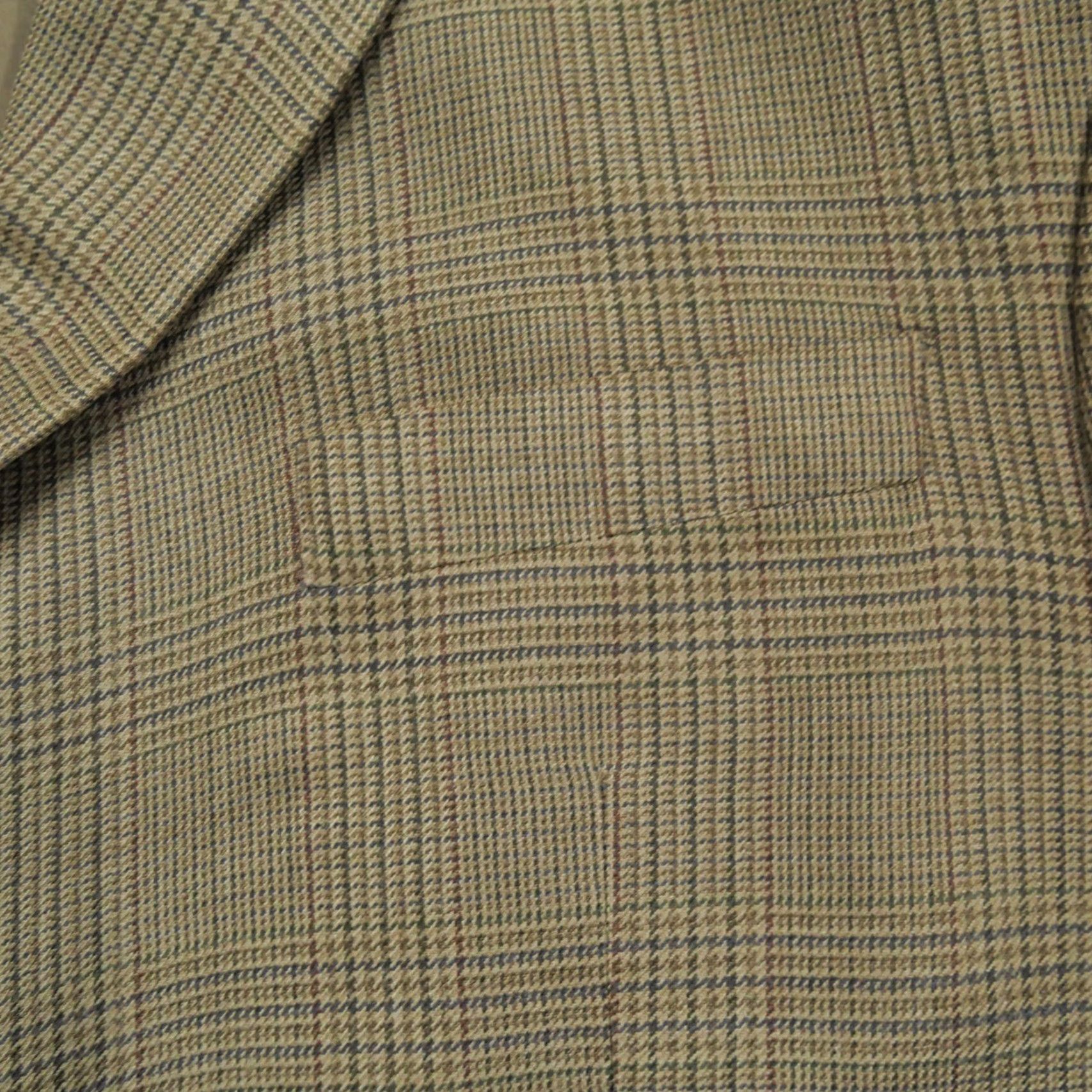 Ralph Lauren VINTAGE Ralph Lauren Jacket Mens 46 Regular Brown Glen Plaid Blazer Size 46R - 3 Thumbnail